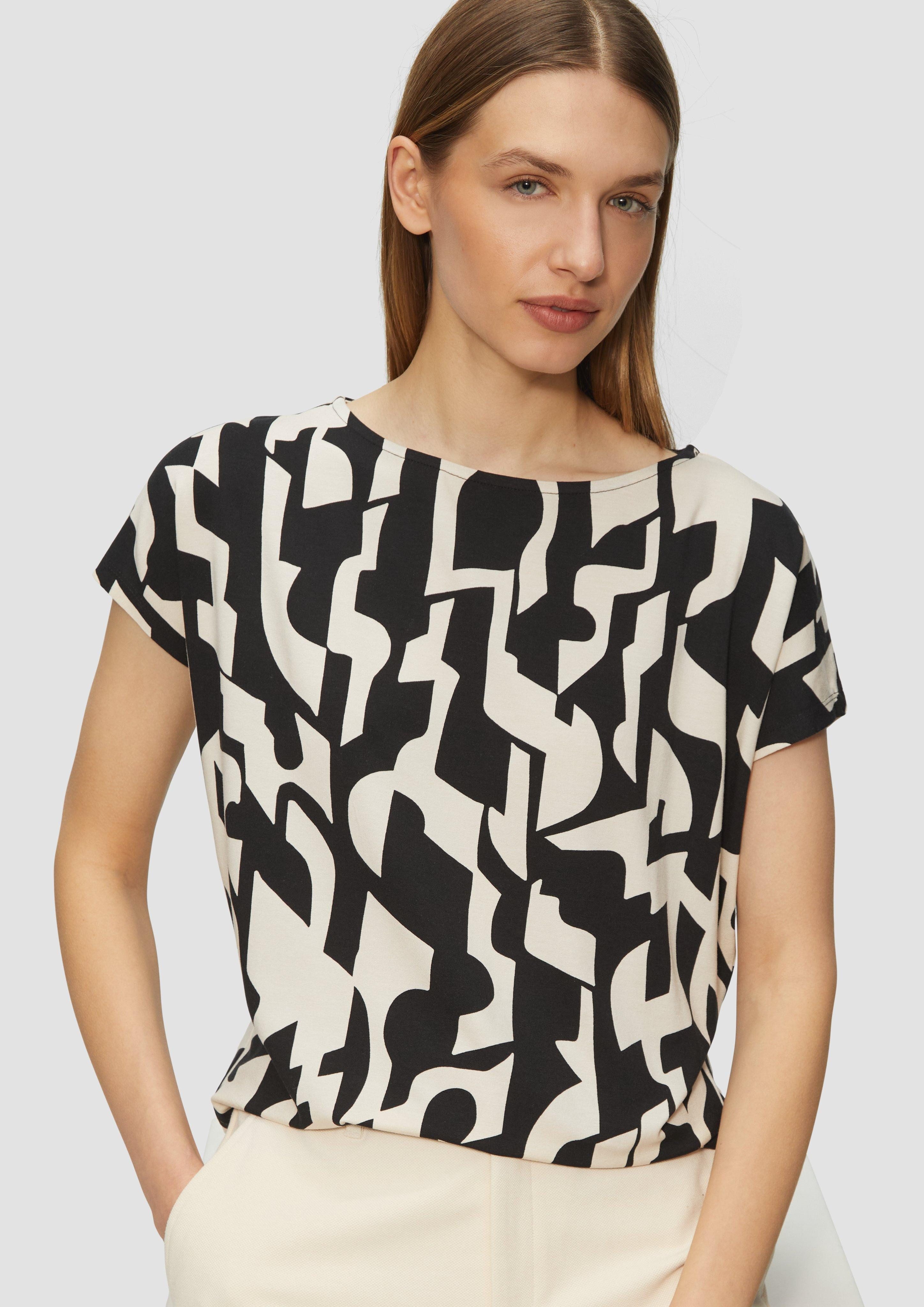 s.Oliver Shirttop Elastisches T-Shirt aus Viskosestretch günstig online kaufen