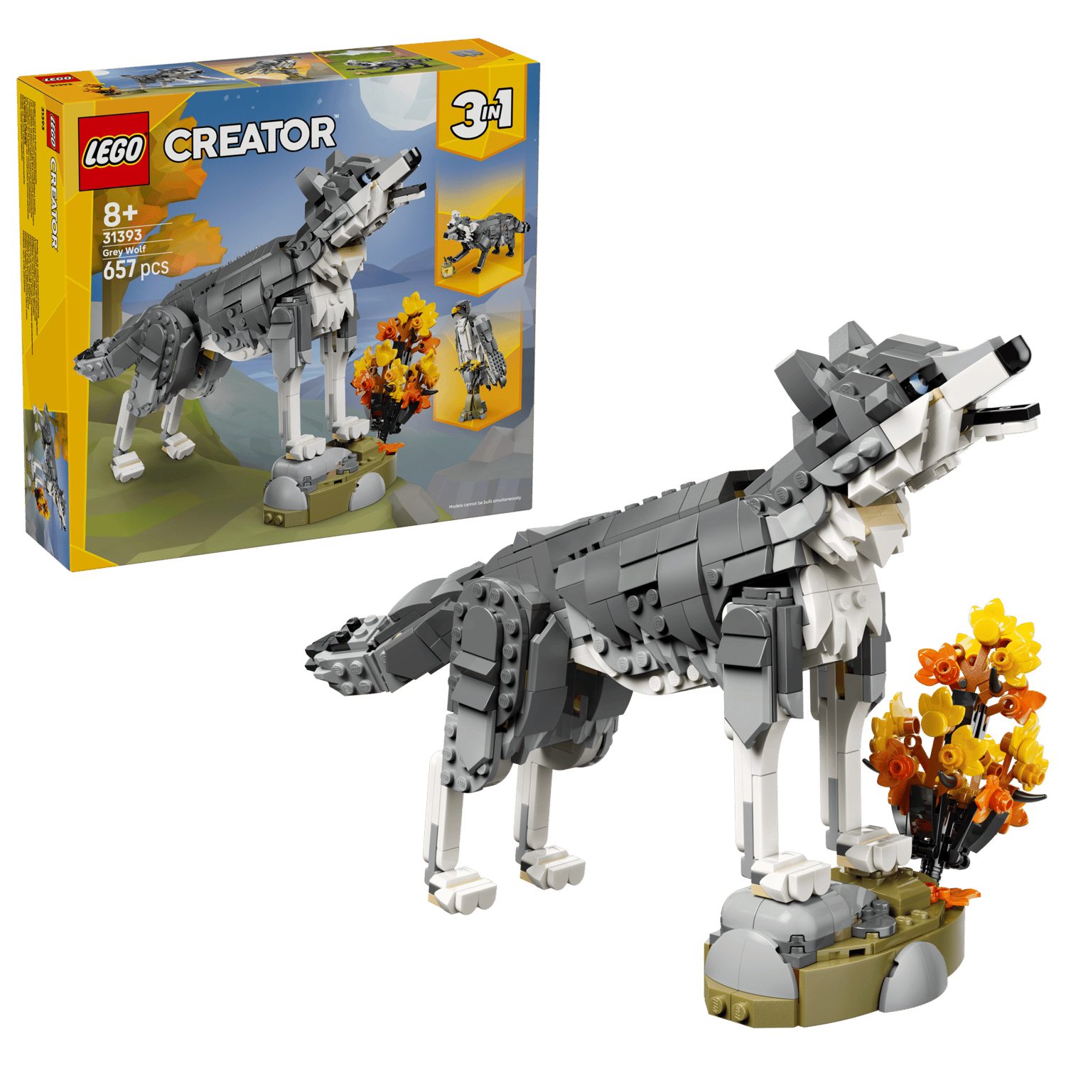 LEGO® Creator 3-in-1-Sets 31393 Waldtiere: Wolf Spielbausteine, (Set, 657 St., Set) – Bild 2 von 3