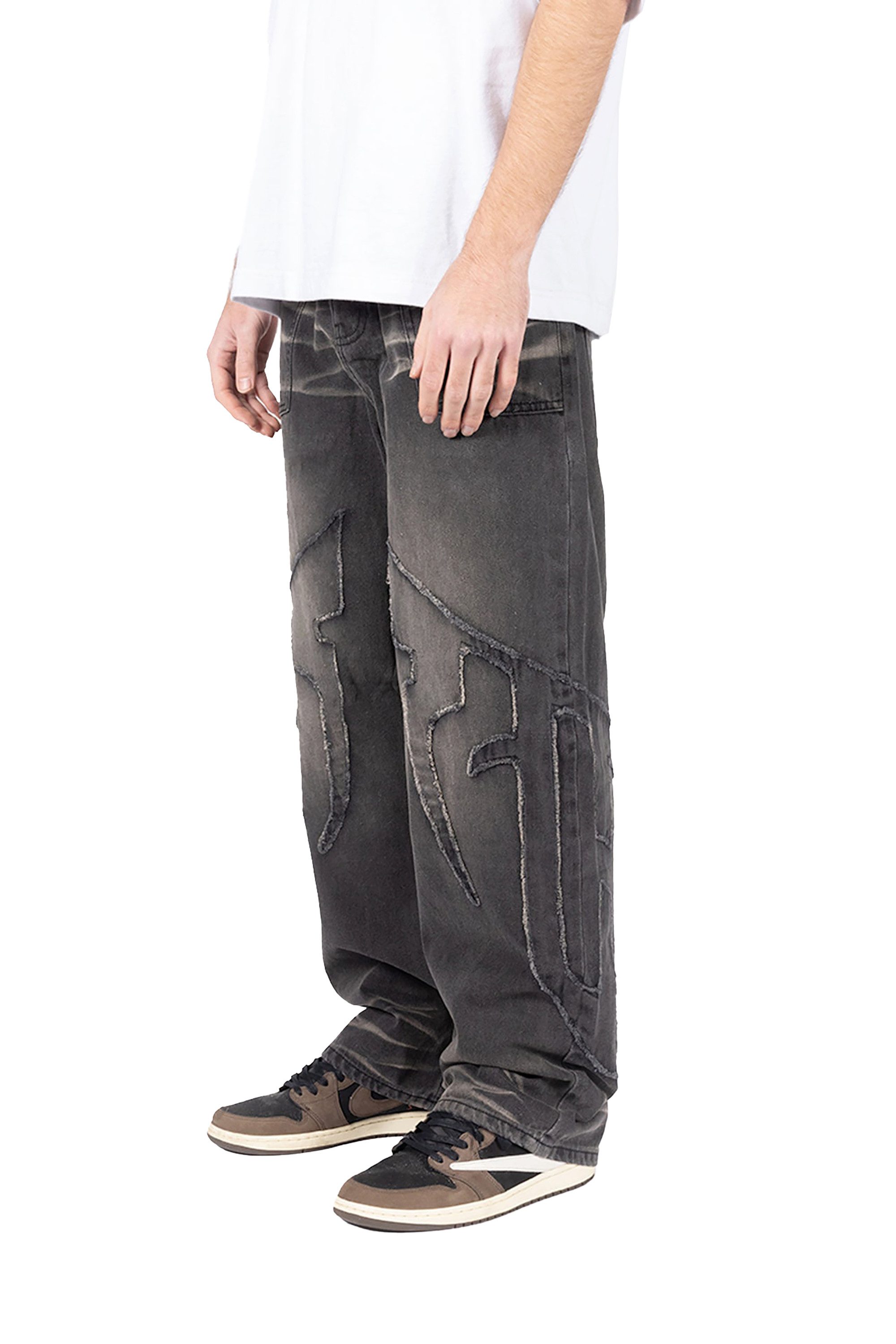 Favela Relax-fit-Jeans FAVELA Herren Baggy Jeans Distressed F black washed günstig online kaufen