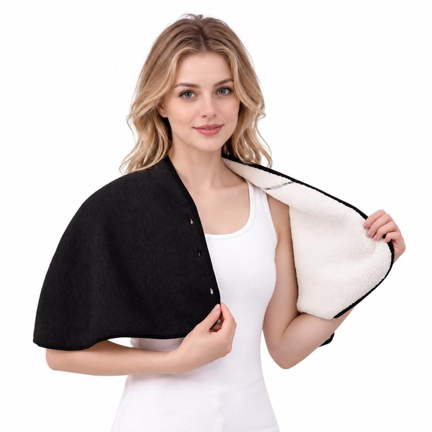LuxusKollektion Strickschal Schulterumhang Plüsch Doppelseitig Warm, (1-St)