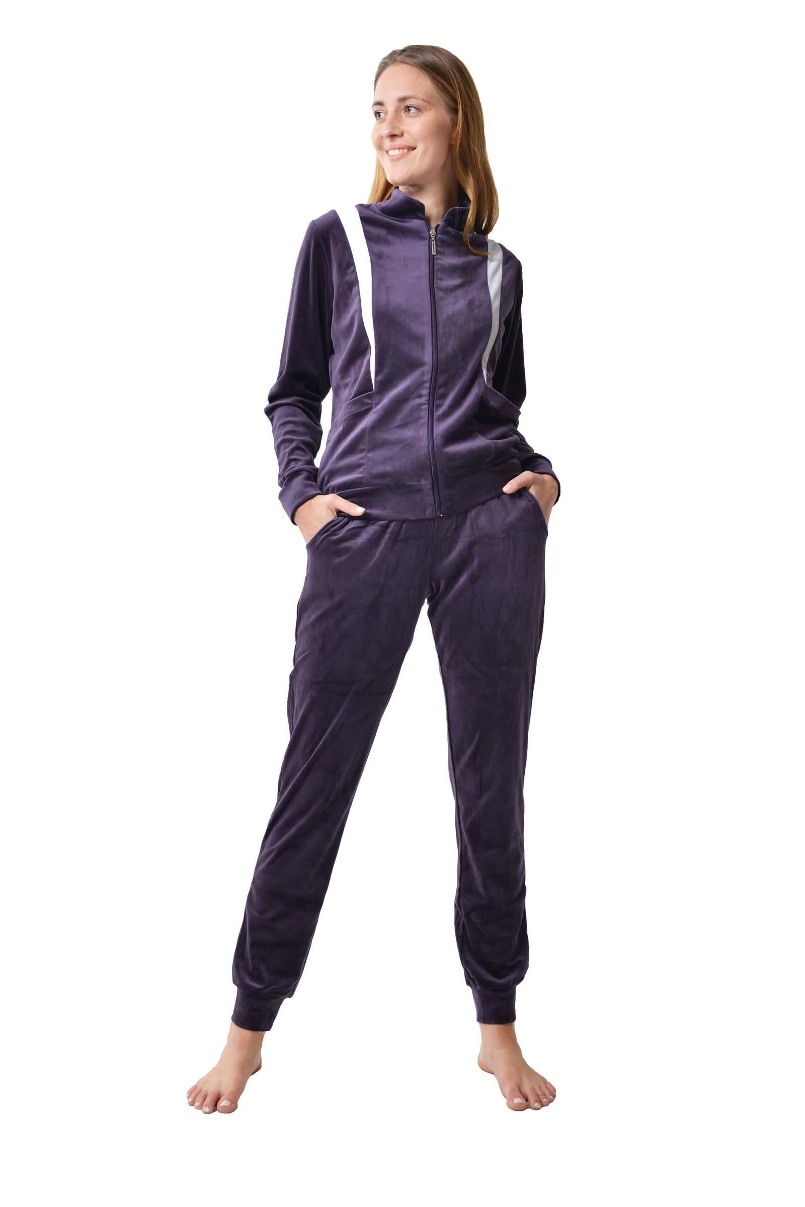 RAIKOU Hausanzug Trainingsanzug Velours Nicki Freizeitanzug Jogginganzug Homewear (für zu Hause, Sport, Fitness, Straße, Freizeit und Workout, 2 Teiliger) smartweiche Nicki,sportliche
