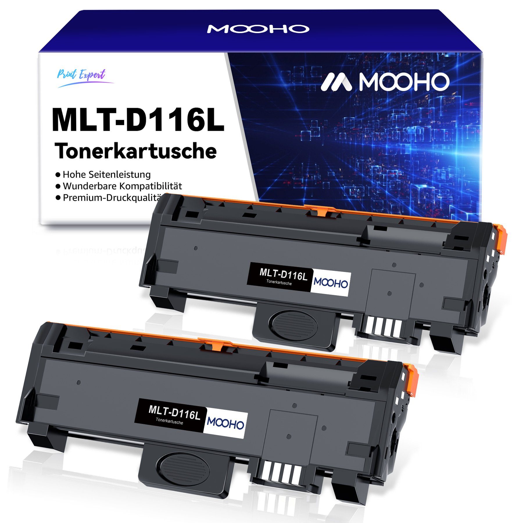 MOOHO Tonerpatrone für SAMSUNG MLT-D116L MLT-D116S 2-St Kompatibel Xpress, (2-St)