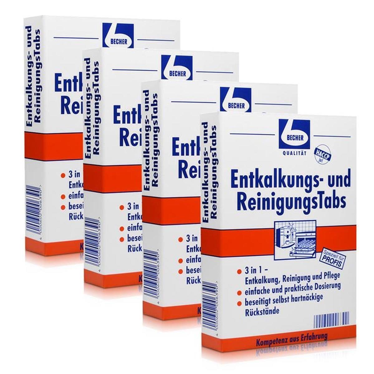 Dr. Becher 4x Dr. Becher Entkalkungs- und Reinigungs Tabs 8 stk. Entkalker