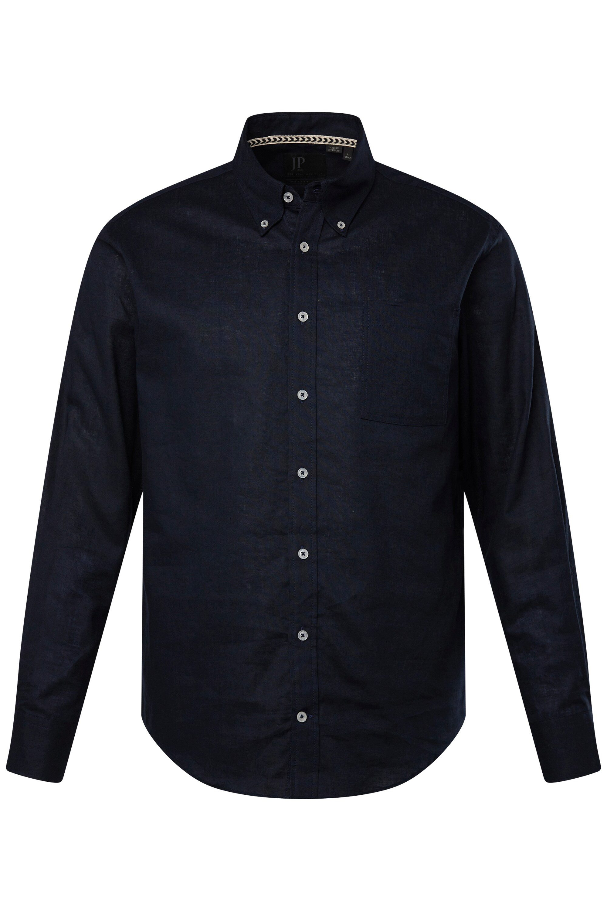 JP1880 Businesshemd Hemd Langarm Leinenmix Buttondown-Kragen günstig online kaufen