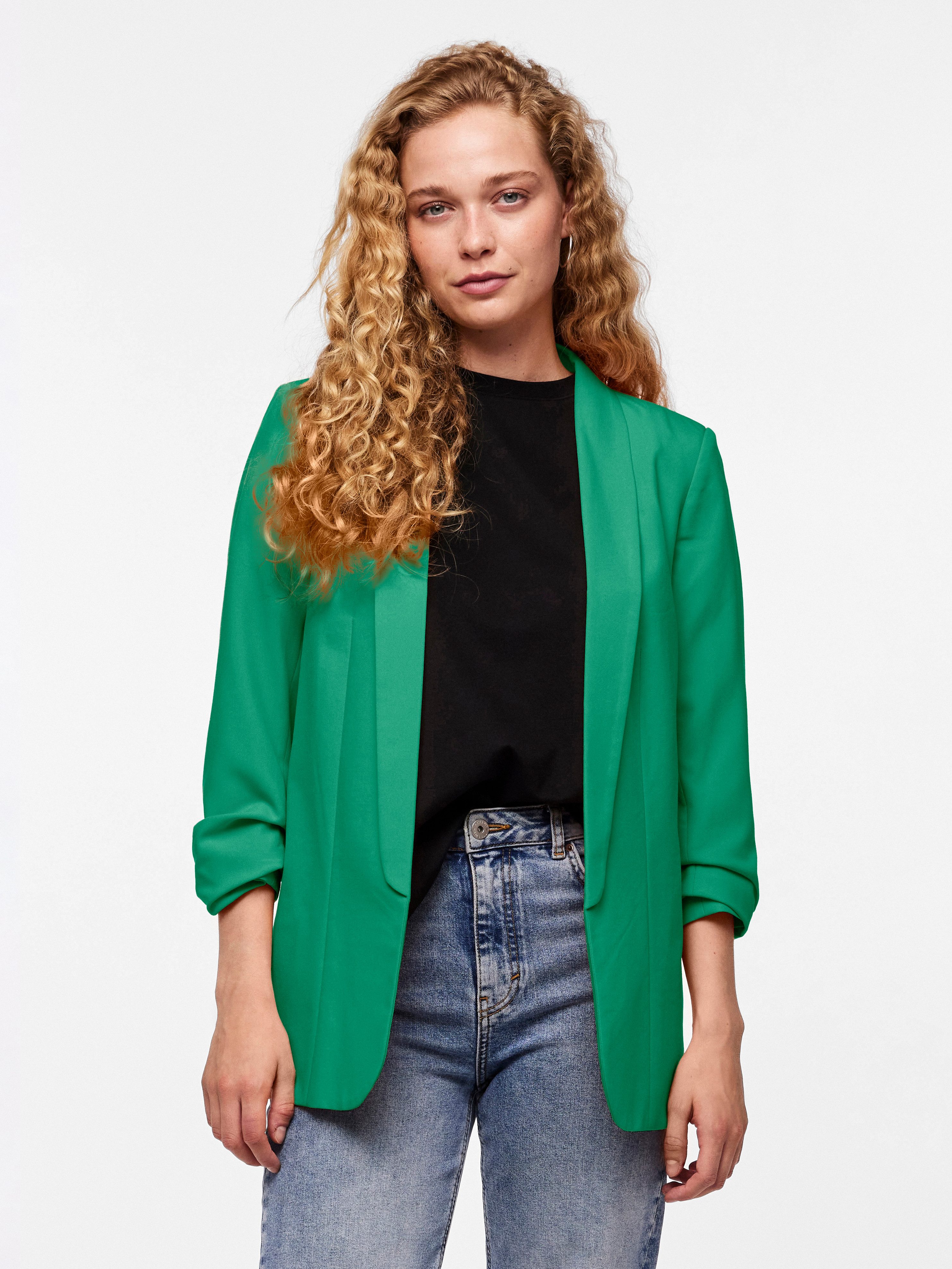 pieces Blusenblazer PCBOSELLA 3/4 BLAZER NOOS mit Faltendetail am Ärmel günstig online kaufen