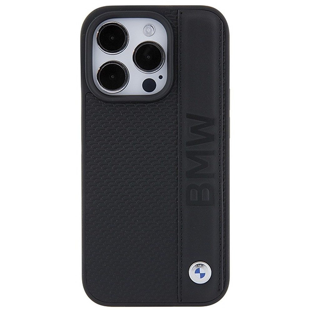 BMW Handyhülle Case Lederoptik, BMW Lizenz, Echtleder, Metalllogo