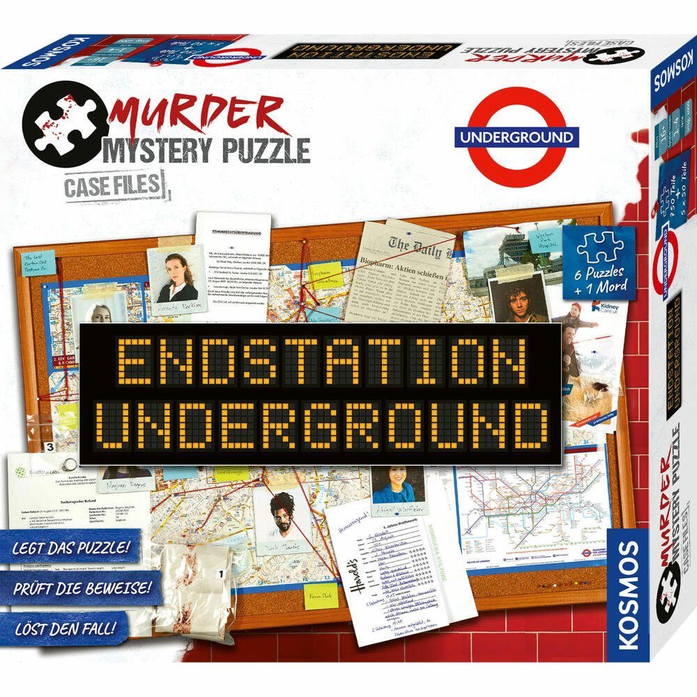 Endstation Puzzle Underground Murder Spiel, Mystery Kosmos