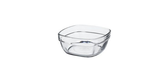 Duralex Salatschüssel »Lys Carré«, Glas, Schale Stapelschale Schüssel 9x9cm 150ml Glas transparent 1 Stück