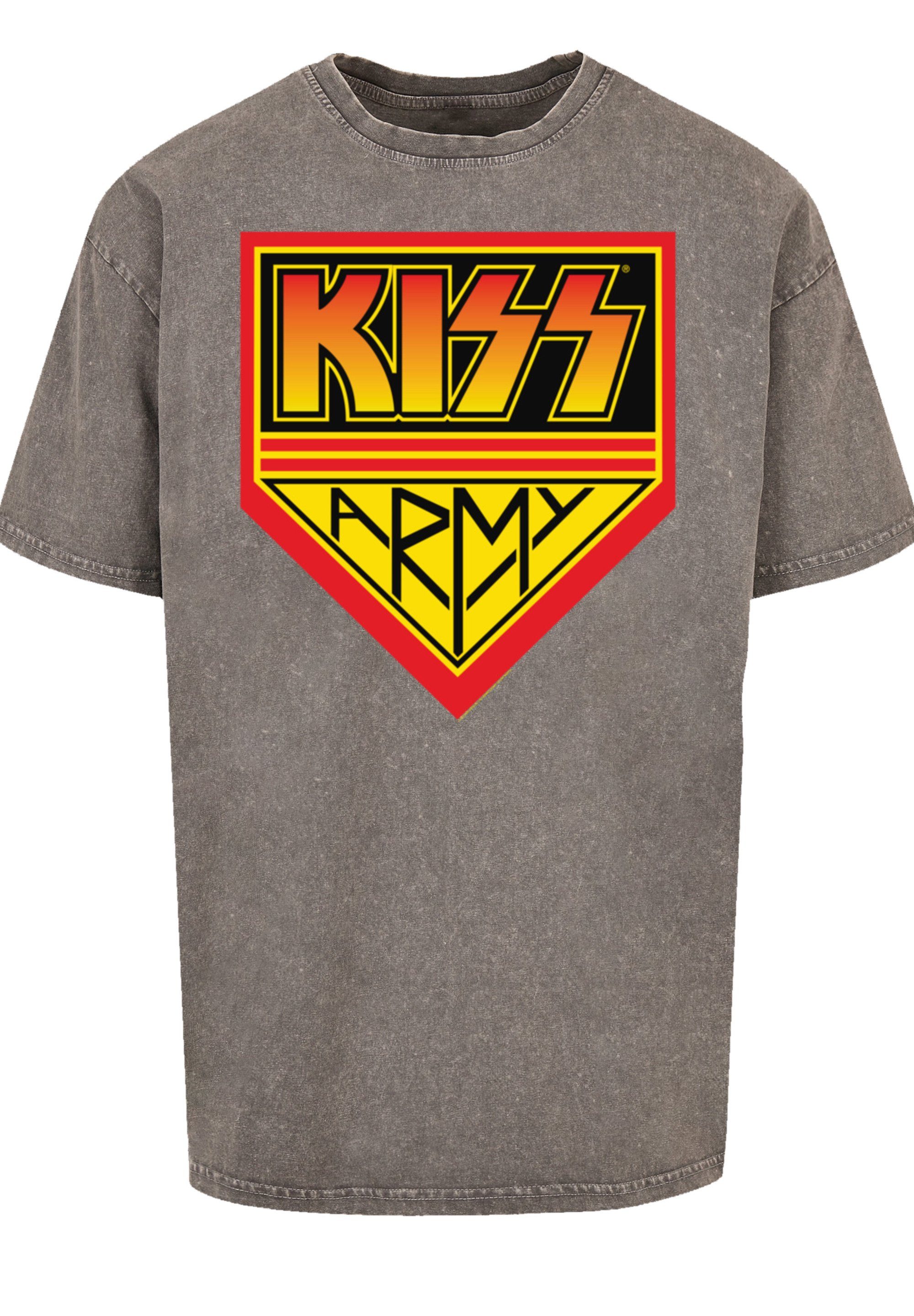 T-Shirt Asphalt Musik, Rock Army Qualität, Logo By Kiss Premium Band F4NT4STIC Rock Off