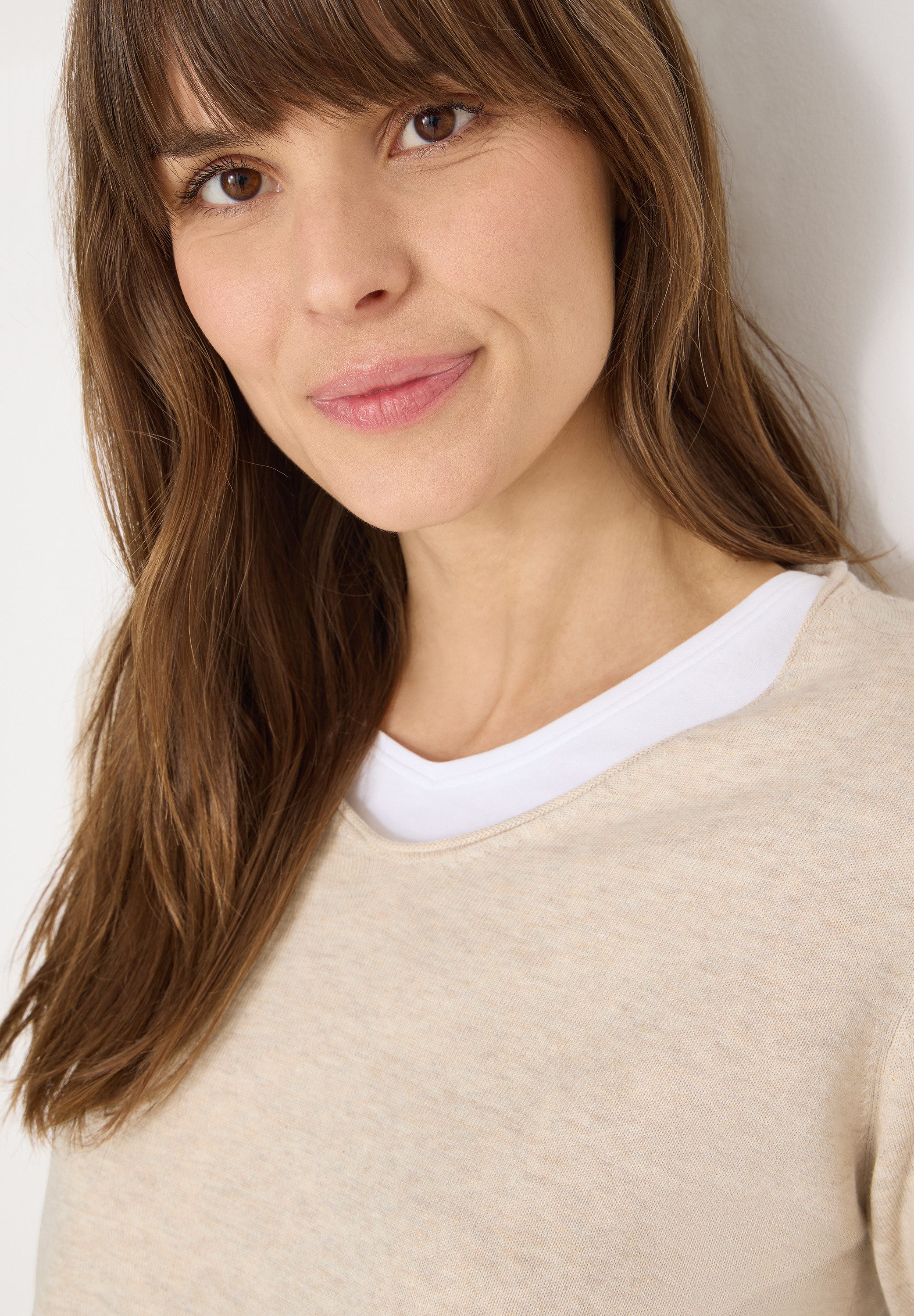 CECIL Strickpullover mit V-Ausschnitt