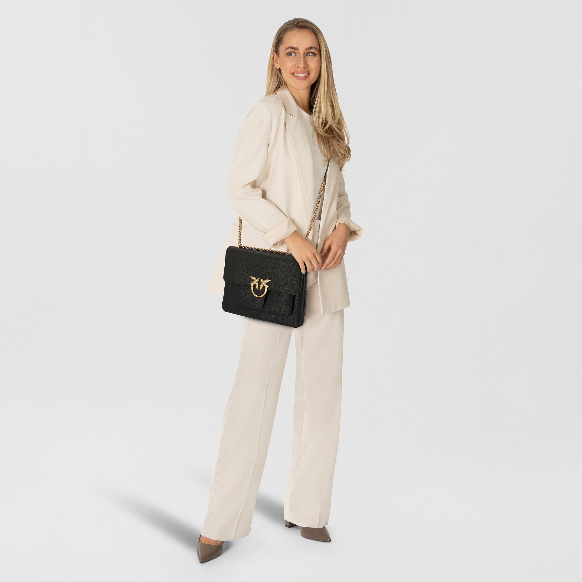 PINKO Schultertasche Love One, Leder
