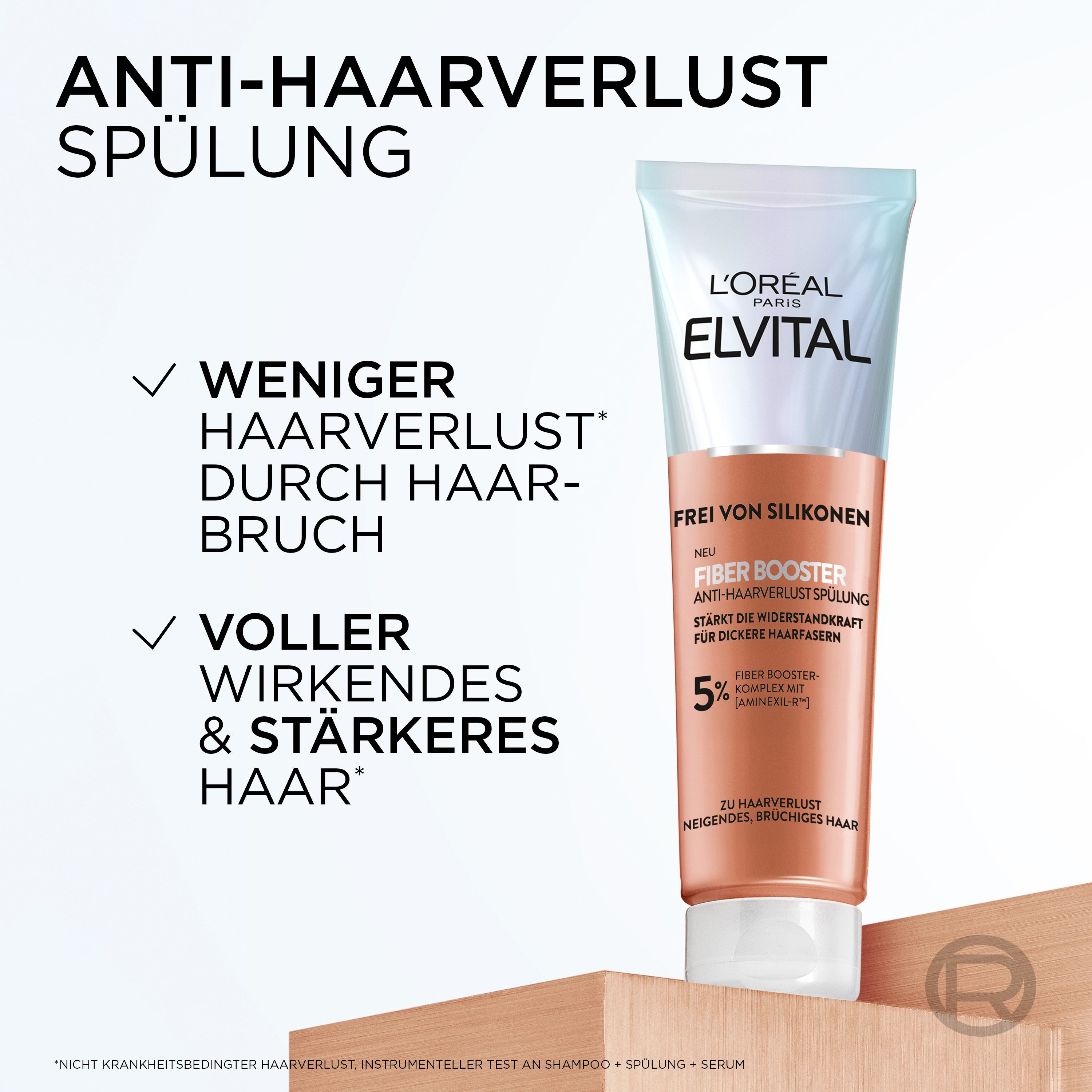 L'ORÉAL PARIS Haarspülung L'Oréal Paris Elvital Fiber Booster Spülung, Reduziert Haarverlust und Haarbruch und stärkt das Haar