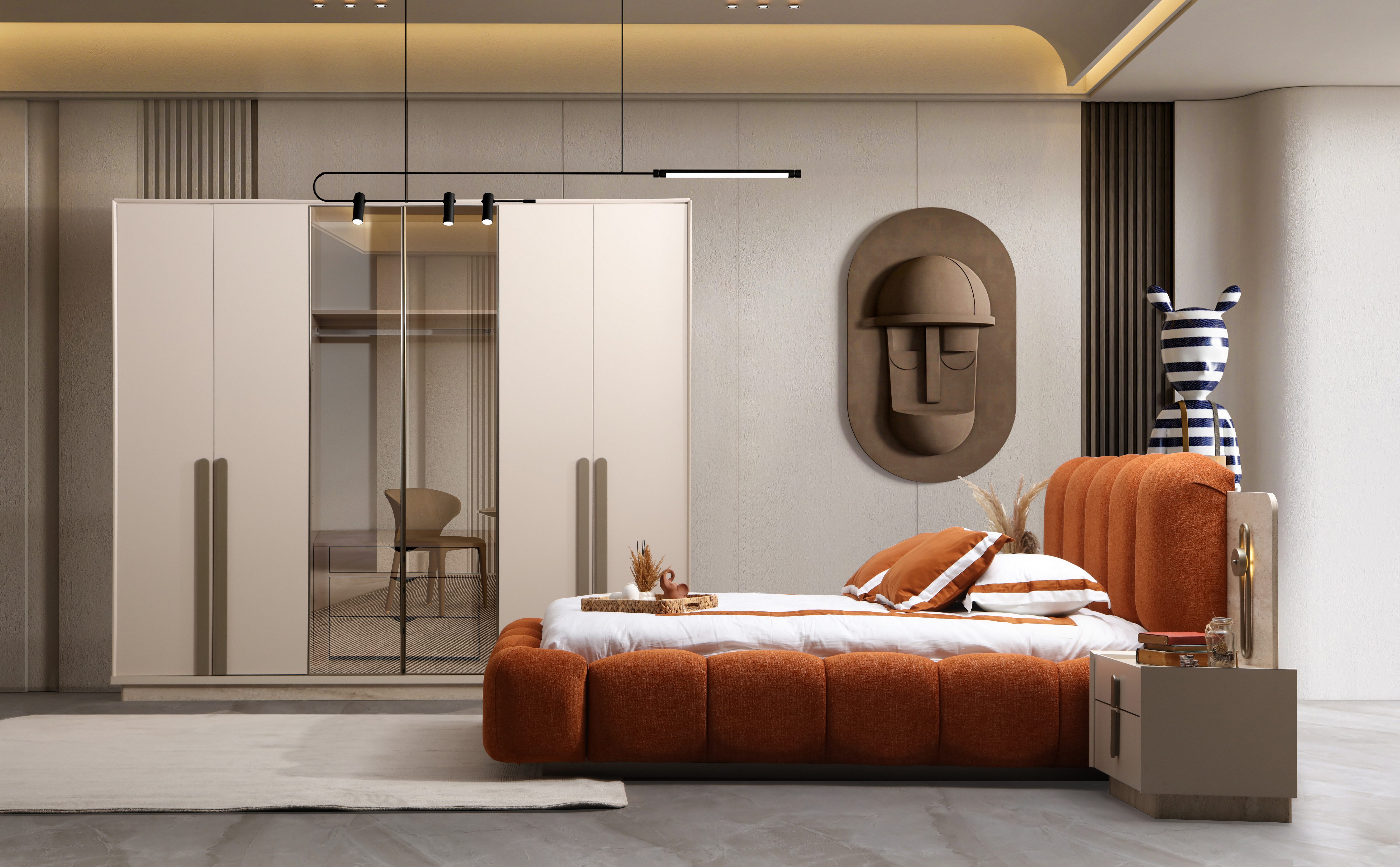 JulietHome Schlafzimmer-Set Amber, (Set, Kleiderschrank, Bett, günstig online kaufen