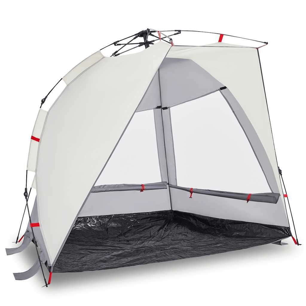 Kuppelzelt Strandzelt 2 Personen Grau Quick Release Wasserdicht