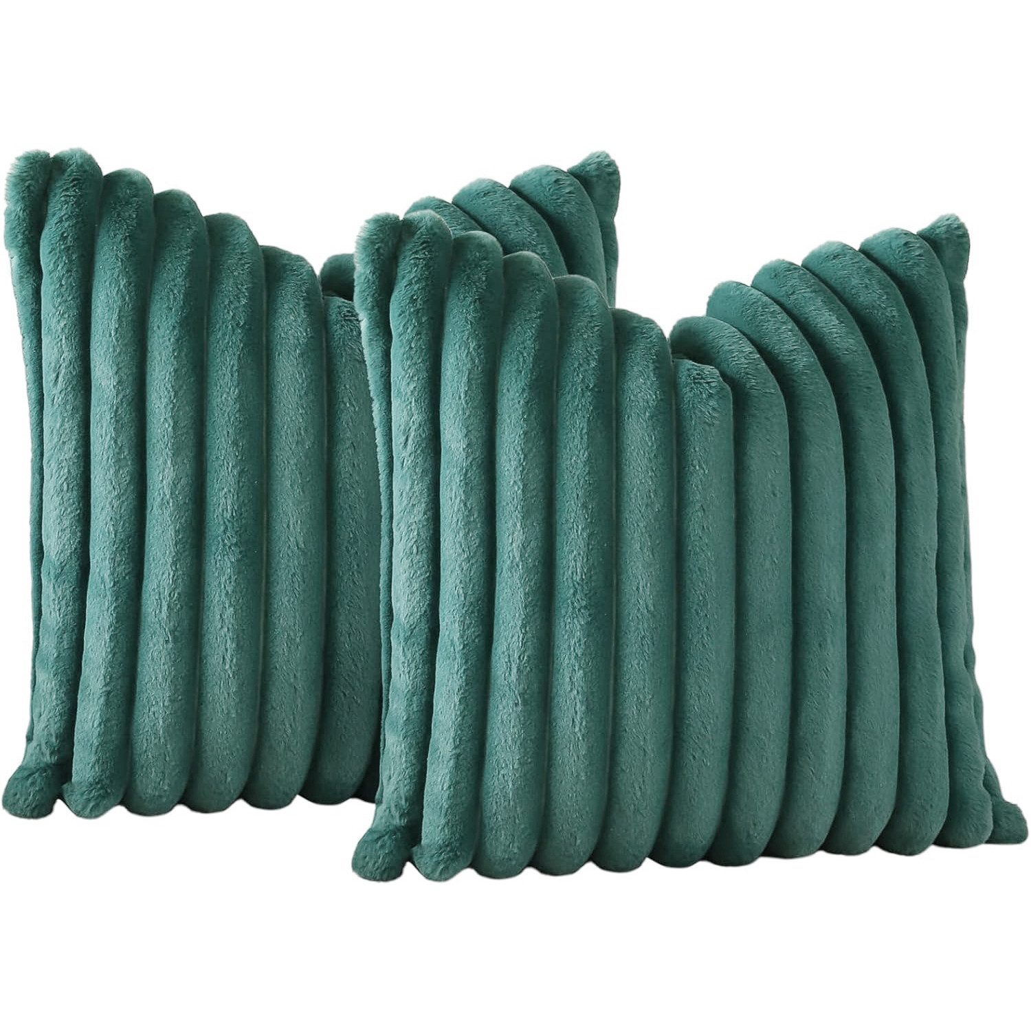 OKWISH Kissenbezüge 2er Set Flauschig Plüsch Deko Dekokissen Sofakissen Zierkissenbezüge, (2 Stück), 45x45cm Sofakissen Couchkissen Bezug Sofa Schlafzimmer Reißverschluss
