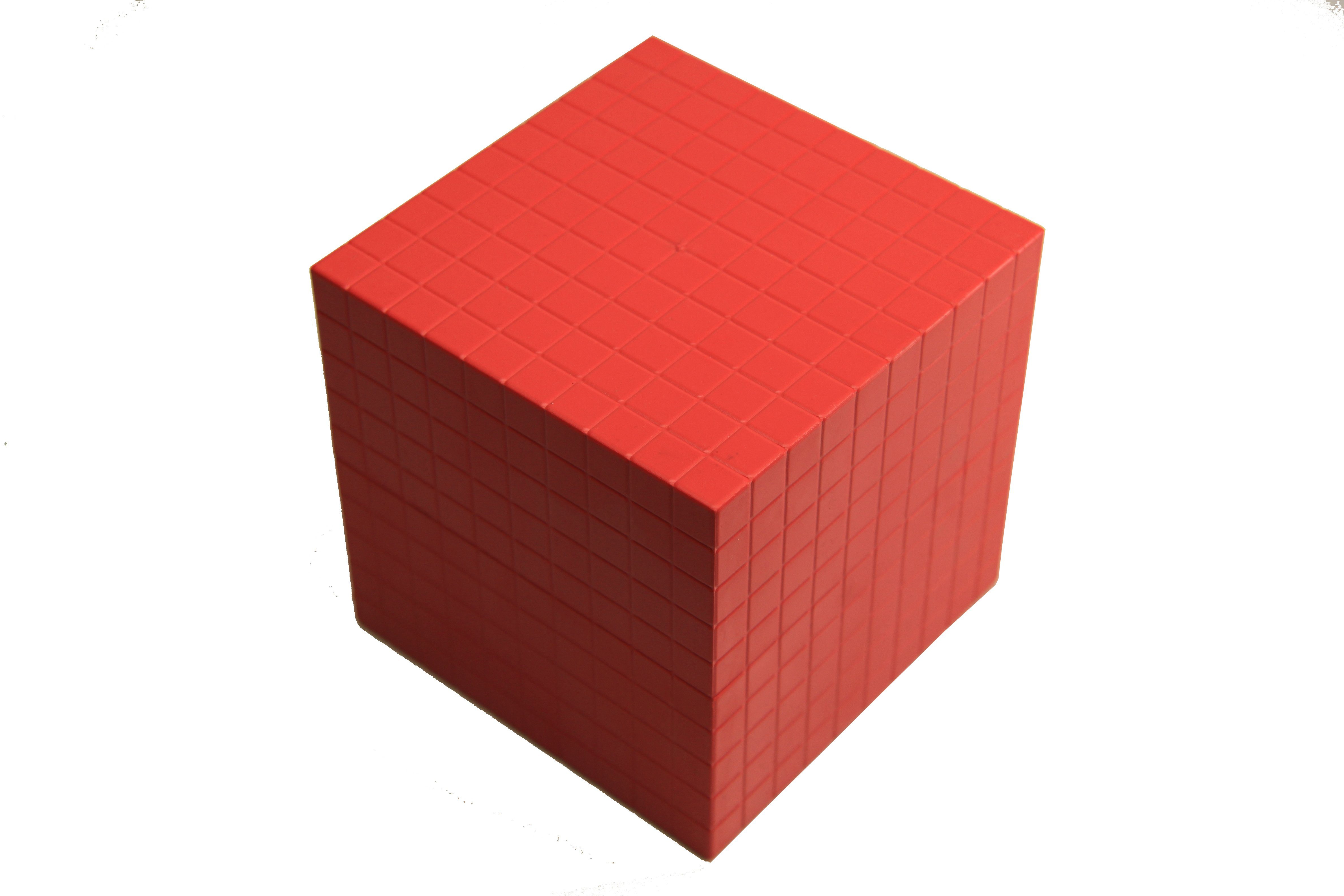 (rot), RE-Plastic® Mathematik, Dezimalrechnen 1 Wissner® lernen Stück RE-Plastic® Lernspielzeug Tausenderwürfel aktiv