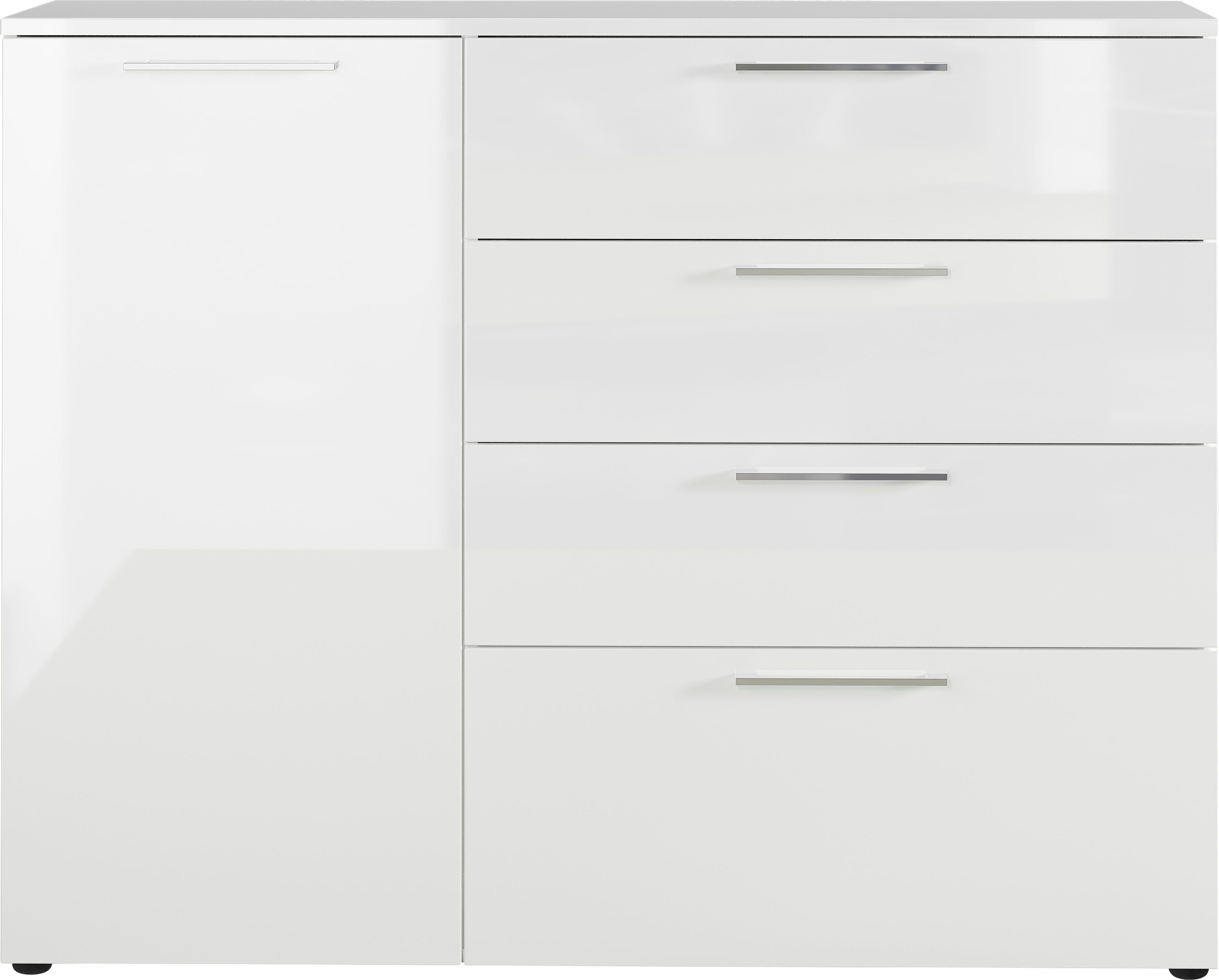 GERMANIA Kommode Sunnyvale, Breite 135 cm, verstellbare Böden, Hochglanz, Made in Germany