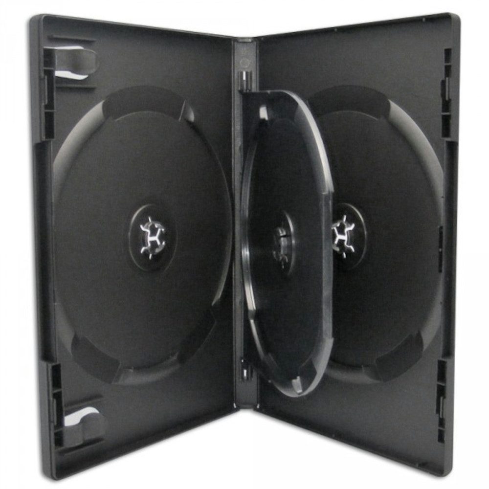 Livepac Office DVDHülle 10 Xlayer DVD CD Hüllen 3fach 3erDVDBox schwarz professional