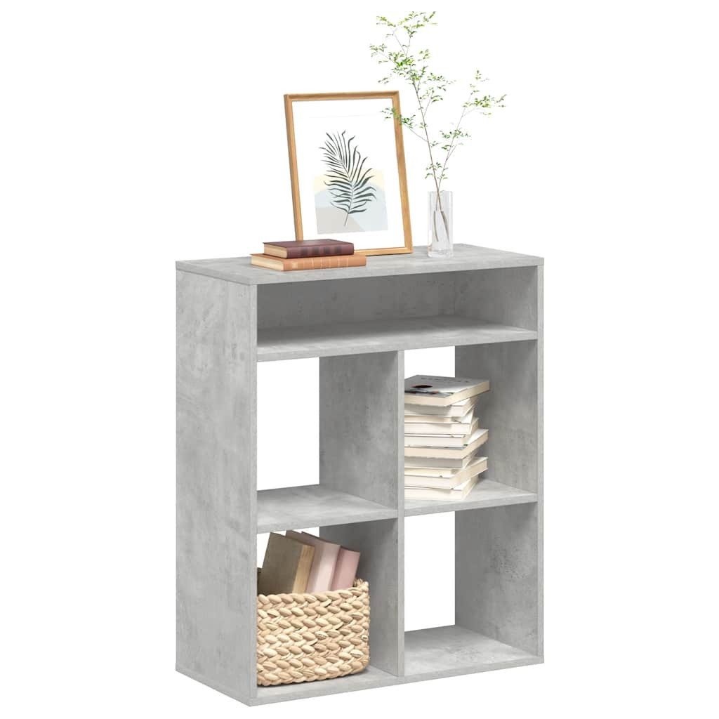 vidaXL Bücherregal Bücherregal Betongrau 66x31x80 cm Holzwerkstoff, 1-tlg.