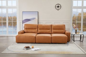 KAWOLA Big-Sofa DORI, Leder motor. Sitzvorzug, Longchair rechts od. links, versch. Farben