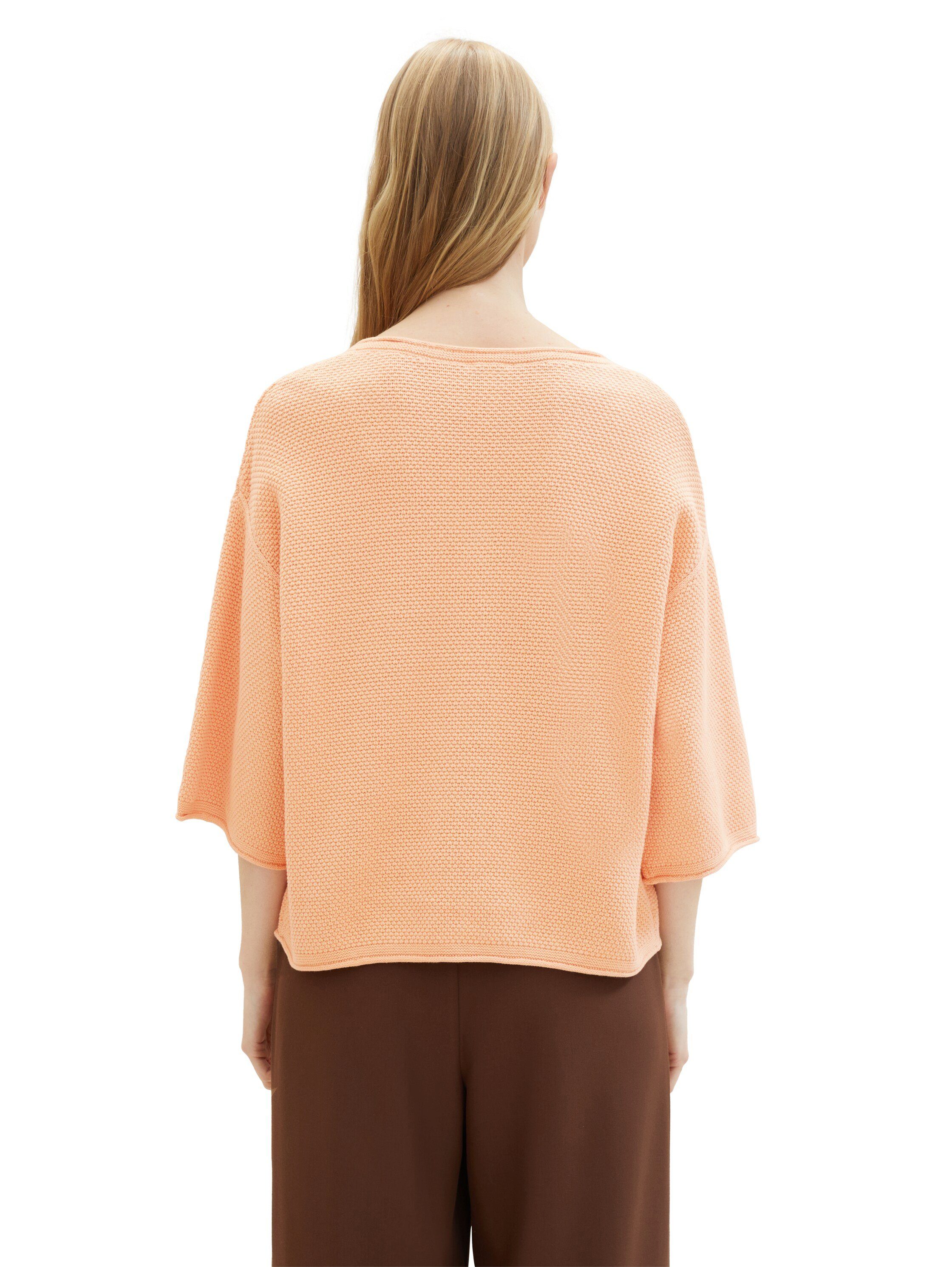 TOM TAILOR V-Ausschnitt-Pullover mit Drop-Shoulder