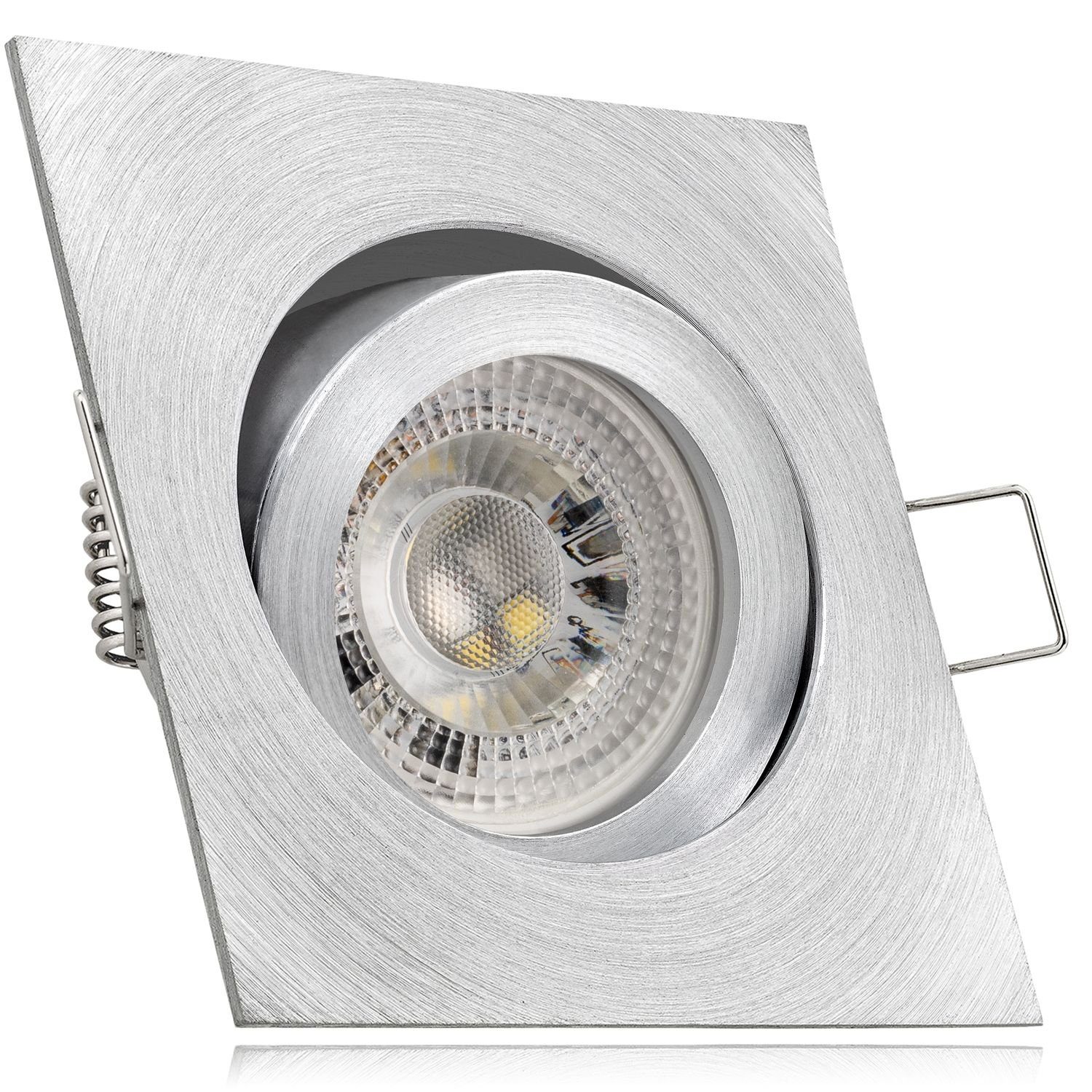 LEDANDO LED Einbaustrahler RGB LED Einbaustrahler Set LED LEDAN mit GU10 matt aluminium von in 3W