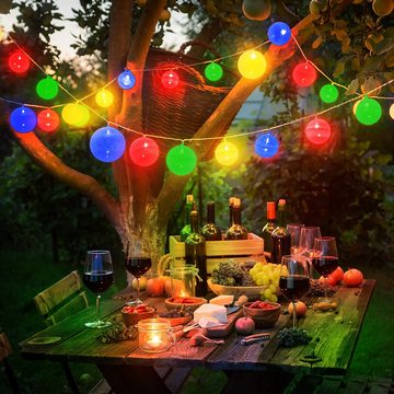 etc-shop Gartenleuchte, LED-Leuchtmittel fest verbaut, Außen Solar Steck Lampen Erspieß Lampions Garten 20x LED