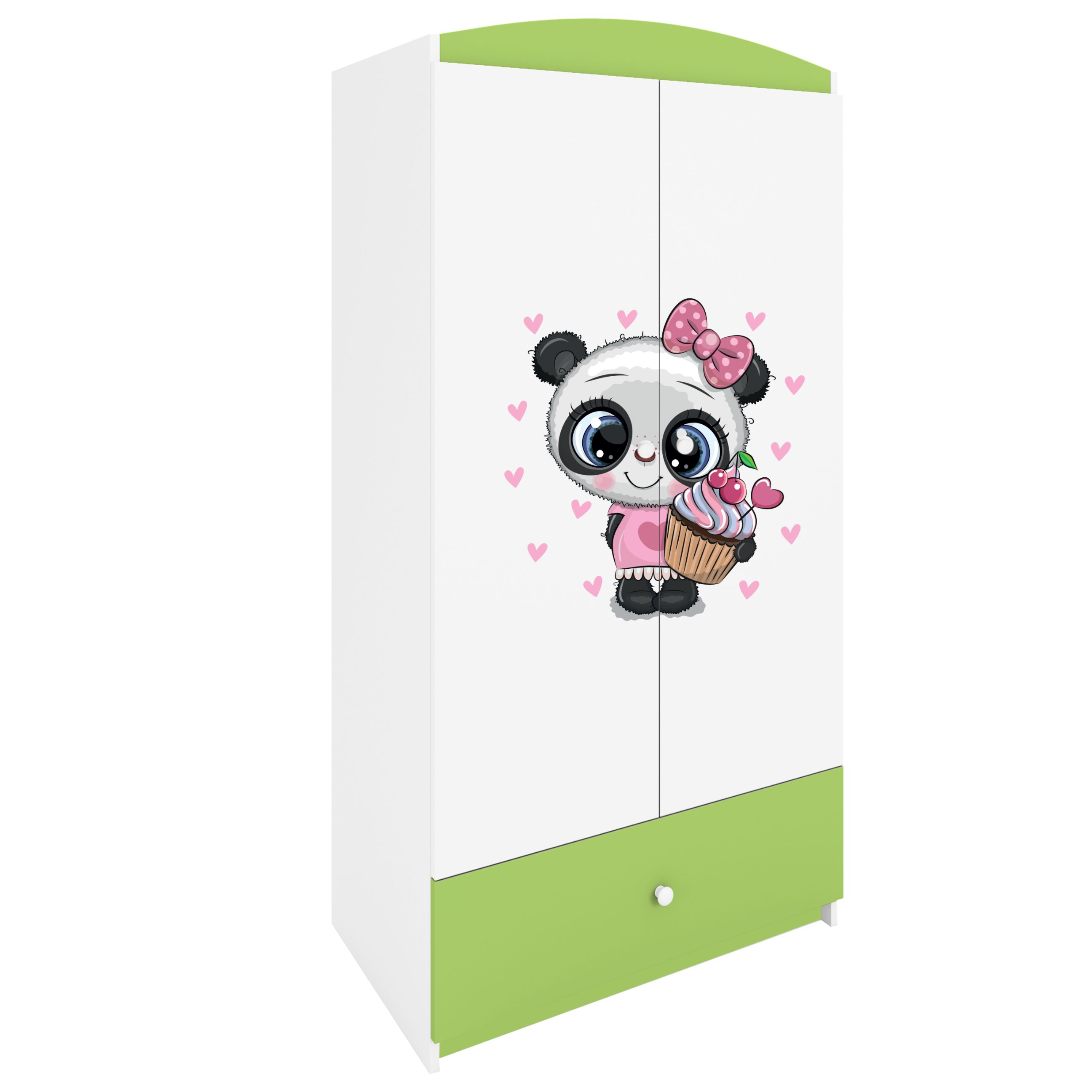 Raumhirsch Furniture Kinderkleiderschrank mit Tiermotiven - Kleiderschrank für Kinder (Kinderzimmerschrank für Jungen & Mädchen, Mit Ablagefächern & Kleiderstange) neutrale Motive, langlebig, verschiedene Farben & Designs