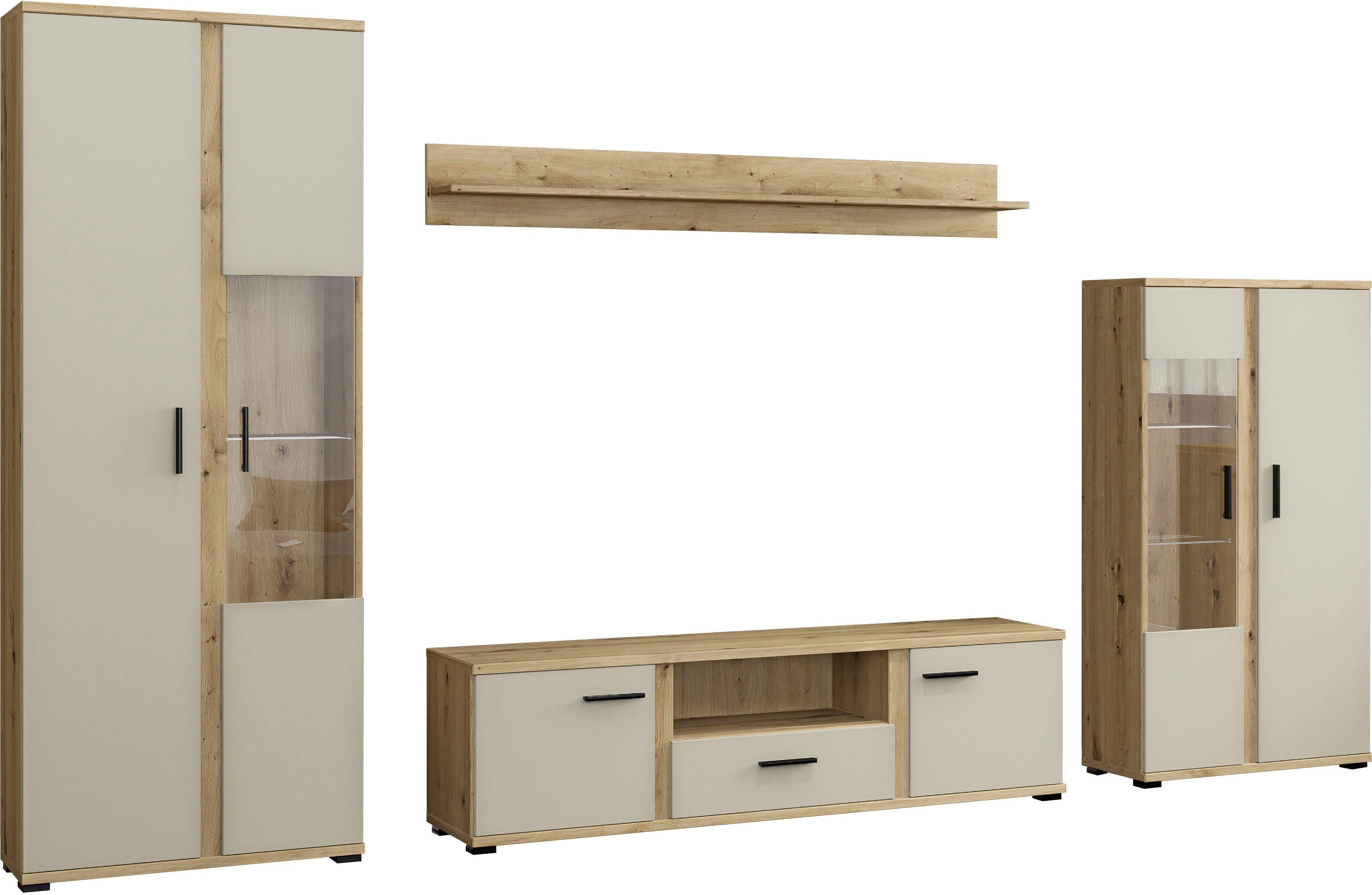 HBZ Wohnwand Kanada Wohnwand, BxHxT 340x196x40, (4-St), Breite 340cm, Unter günstig online kaufen
