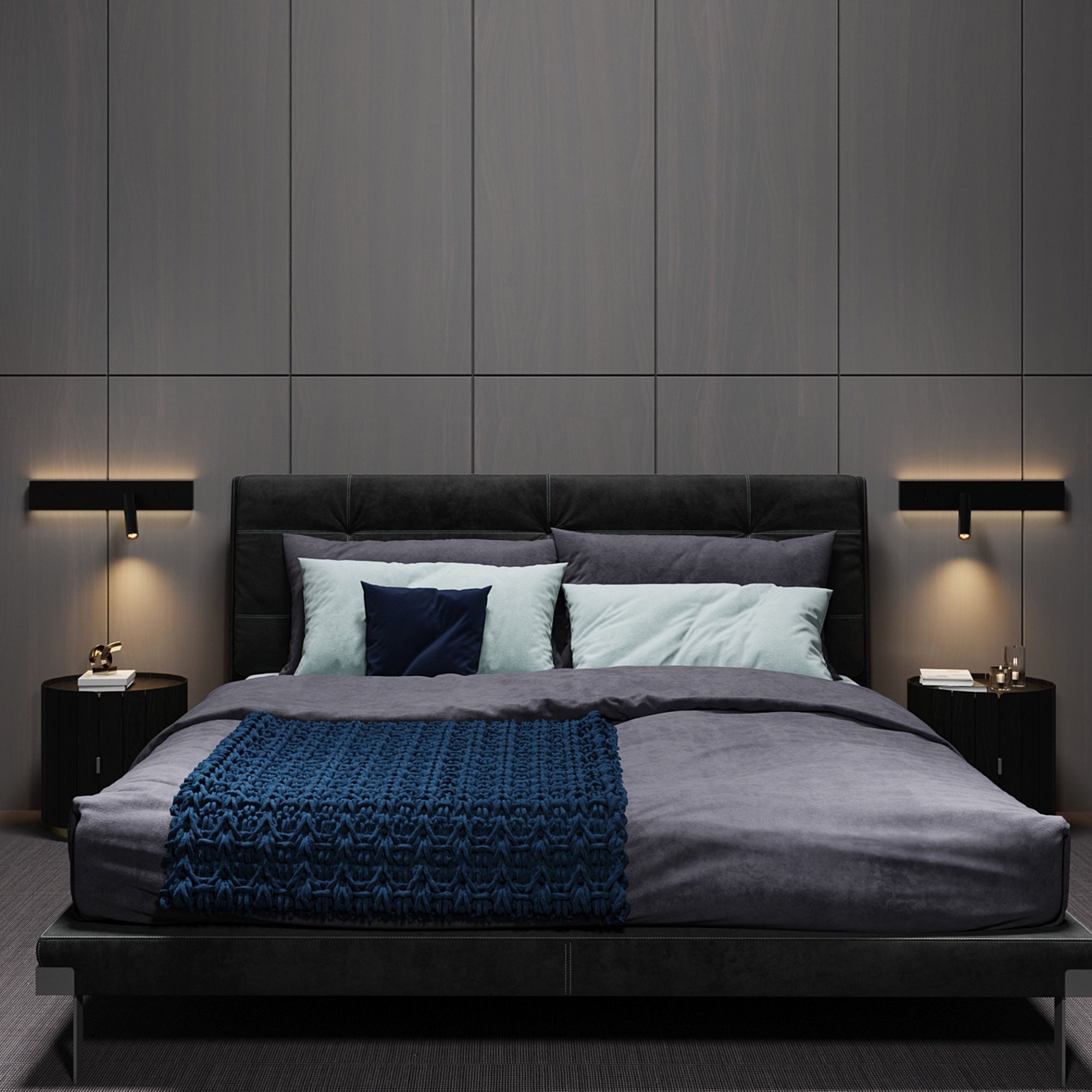 kalb Bettleuchte Avay Bettleuchte USB-C LED Wandlampe flex. Leselicht Lademöglichkeit, Linke Seite