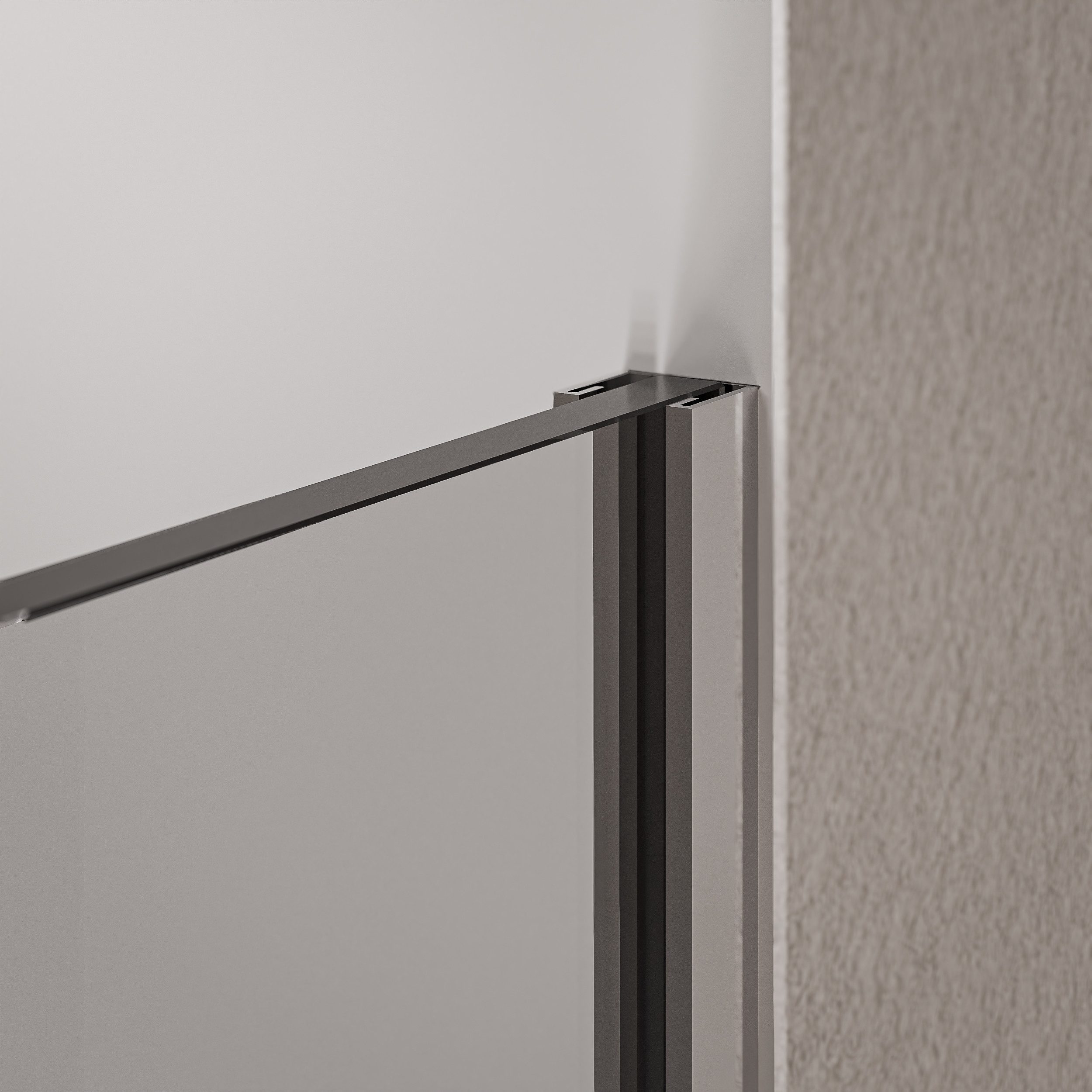 Bernstein Walk-in-Dusche EX102-2, Einscheibensicherheitsglas (ESG), (1 tlg., Ohne Bodenprofil), Klarglas, 10 mm, Ohne Bodenprofil, Profil Chrom