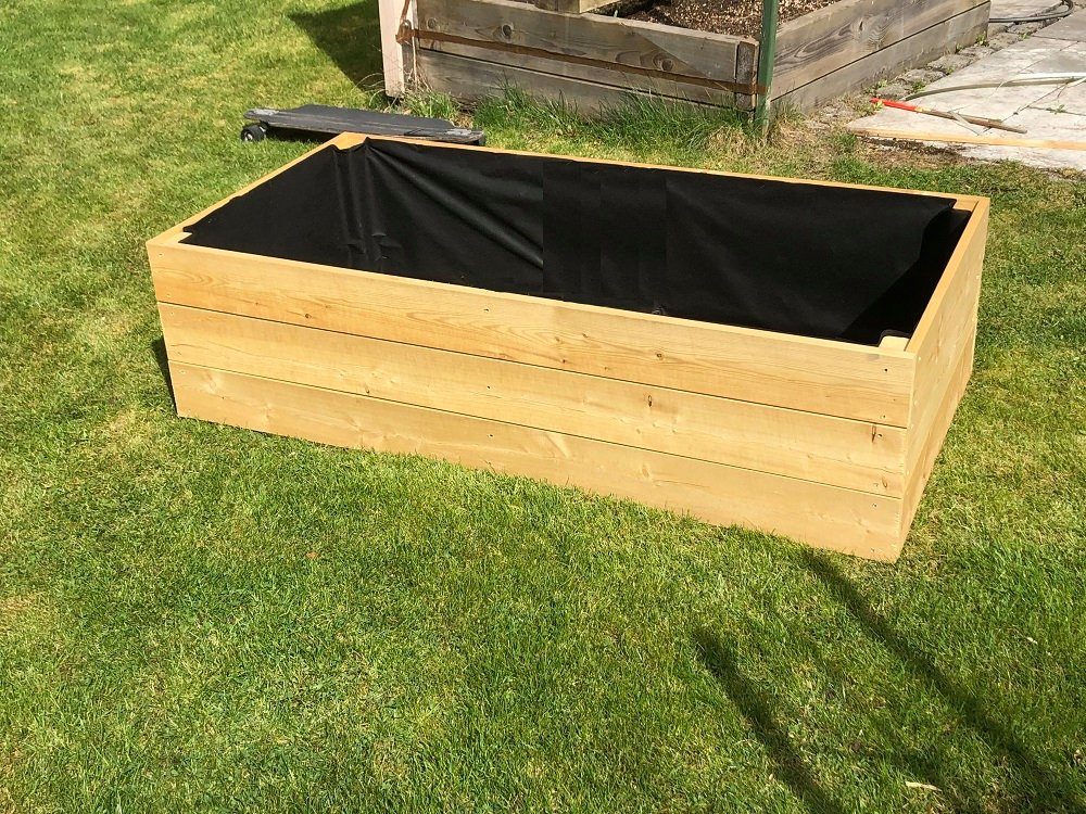 Gartenwelt Riegelsberger Hochbeet Pflanzbeet Höhe 42 cm aus Lärchenholz Kräuter Gemüse