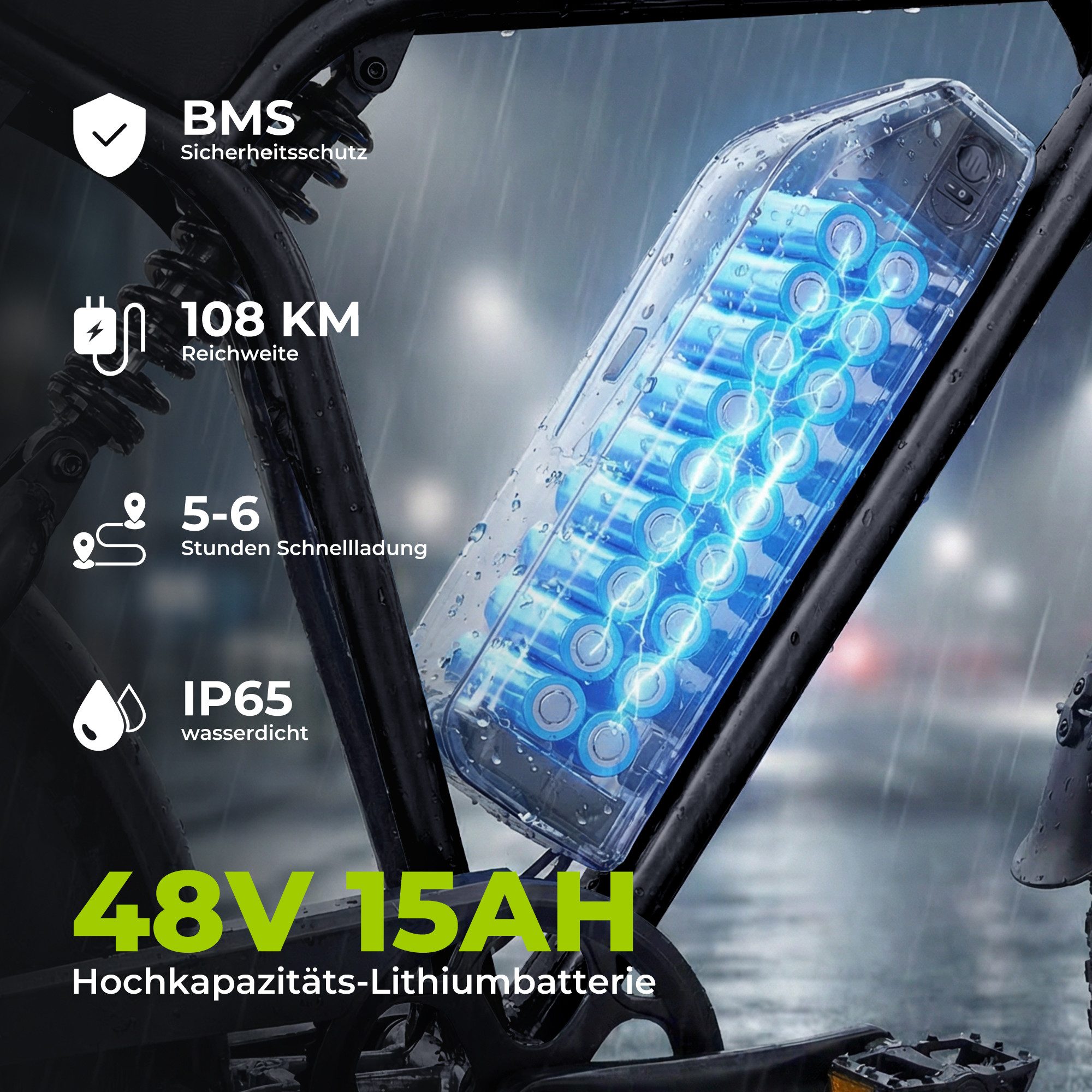 Vankel E-Bike Cityrad E6-2.0 Elektrofahrrad 20” x 4 Damen u. Herren Pedelec 720Wh Max.108KM, Heckmotor, 720 Wh, Pedelec, Elektrofahrrad E-Mountainbike für Erwachsene, E-bikes