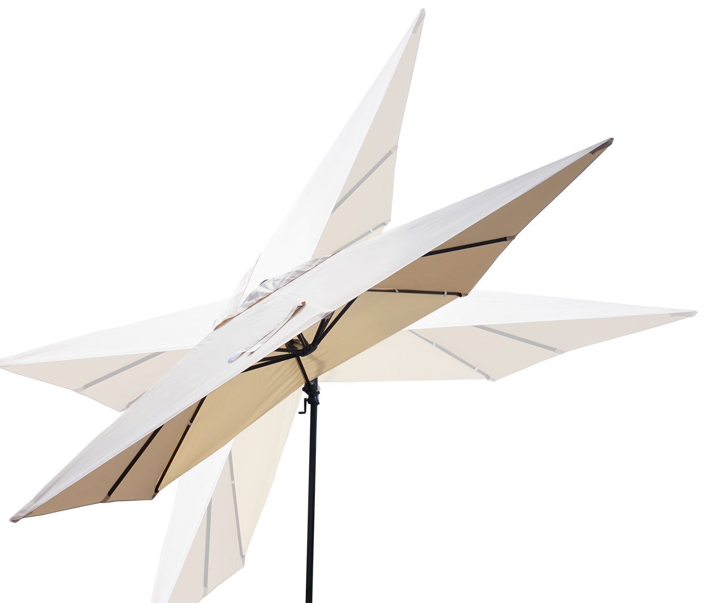 MCW Ampelschirm MCW-A96-15, LxB: 300x400 cm, Mit 5-facher Höhen-/ Neigungswinkelverstellung, Windwiderstandsklasse2