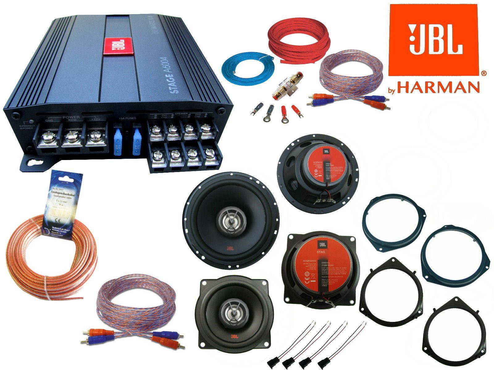 JBL für Opel Astra H 2004-2014 Komplett Aktiv Set Auto-Lautsprecher
