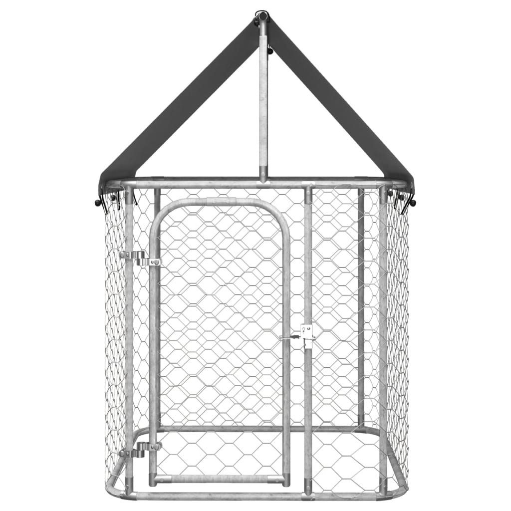 vidaXL Hundezwinger, Outdoor-Hundekäfig mit Dach 100x100x150 cm