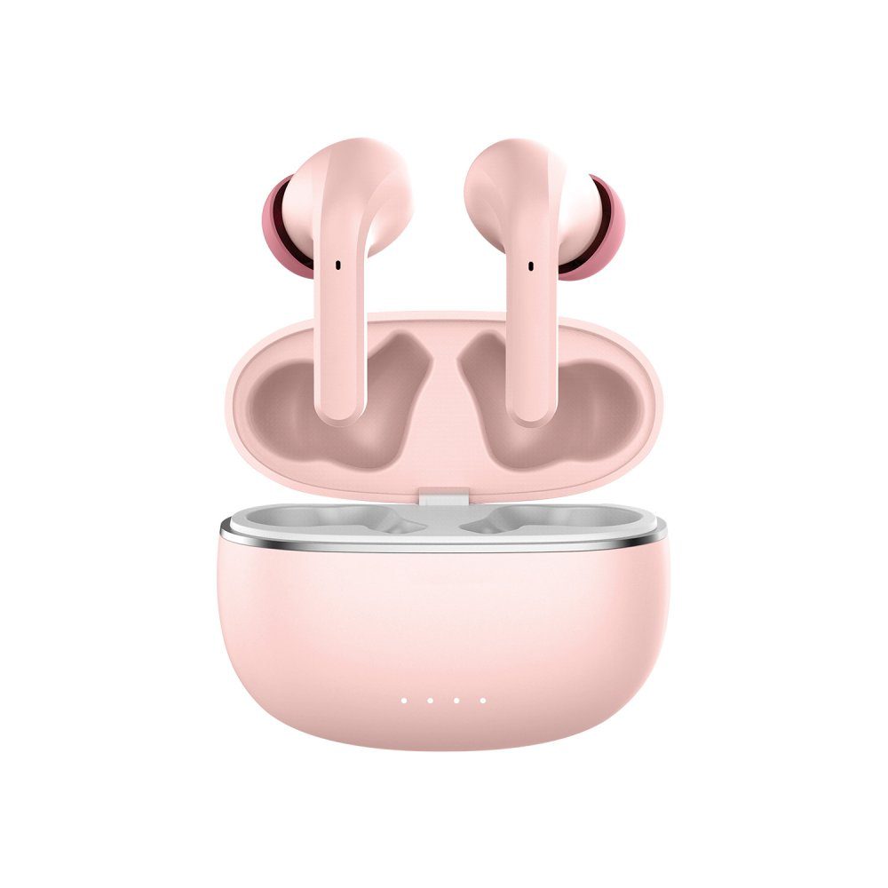 In-Ear wireless aufladbarem Kopfhörer In-Ear-Kopfhörer Headset Pink Forever In-Ear mit Case Wireless