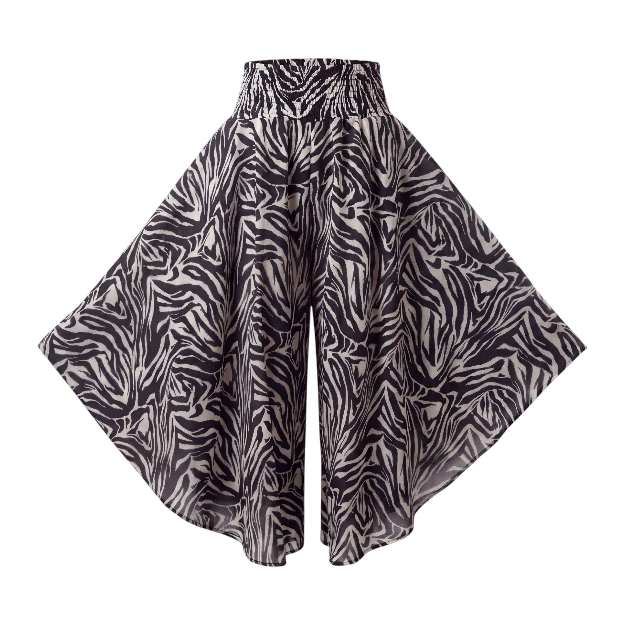 OriginalYou Hosenrock Palazzo Damen Wide Leg Hosenrock sommerliche Strandhose Animal Print, von Größe 36 bis 44 erhältlich