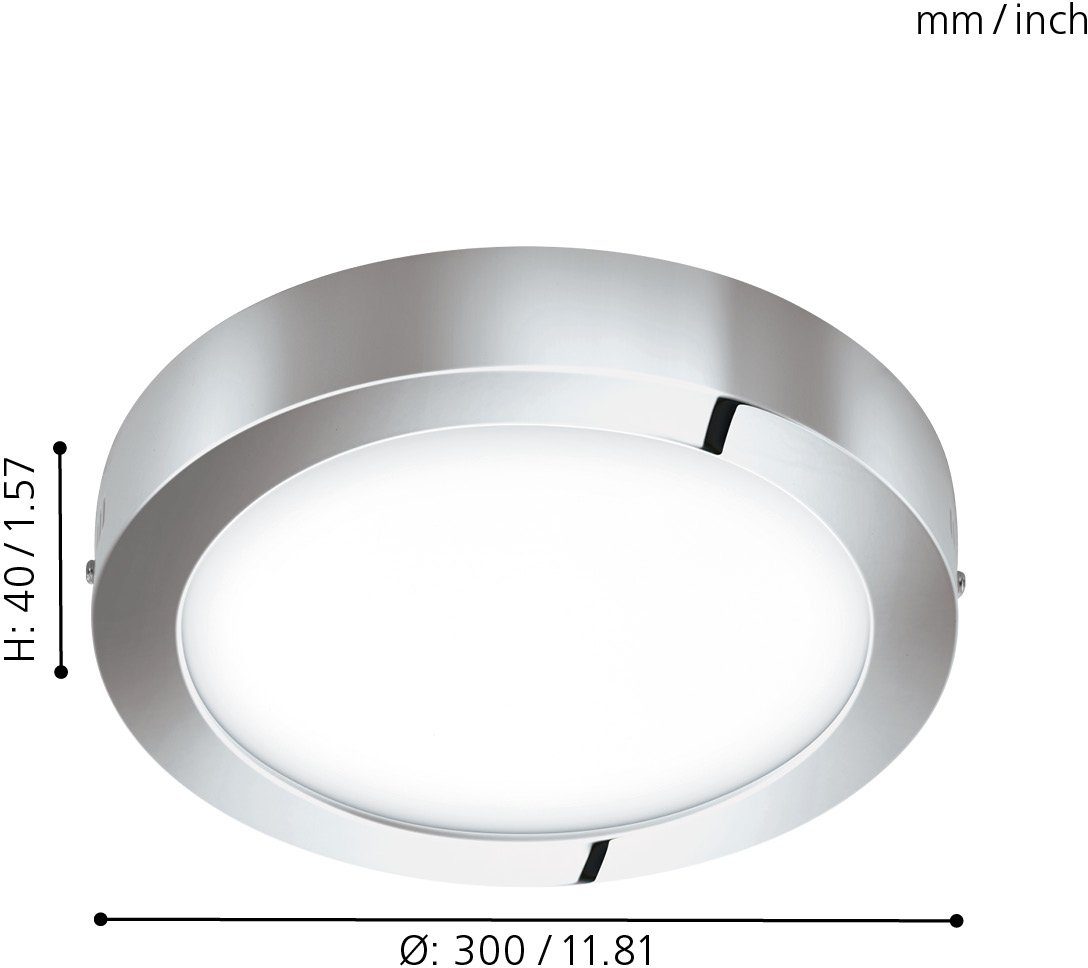 EGLO Aufbauleuchte FUEVA-C, Bluetooth, Dimmfunktion, Farbwechsel, LED fest  integriert, Kaltweiß, Neutralweiß, Tageslichtweiß, Warmweiß, EGLO CONNECT,  Steuerung über APP + Fernbedienung,BLE, CCT, RGB