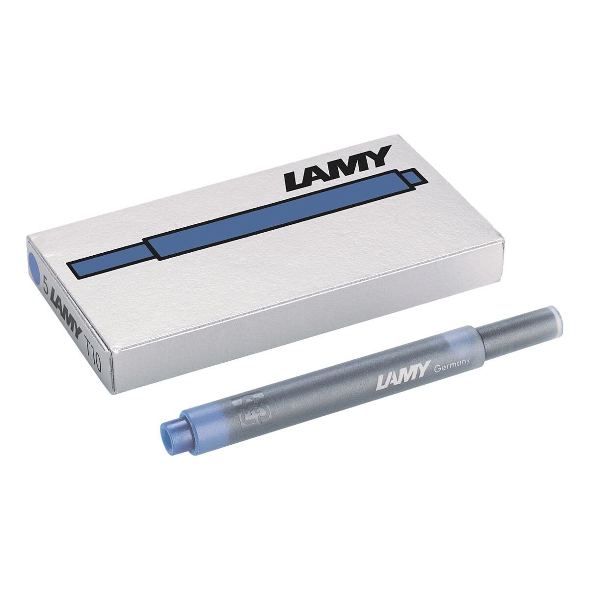 LAMY T 10 auswaschbar, blau löschbar) (5-tlg., Großraumpatrone Tintenpatrone