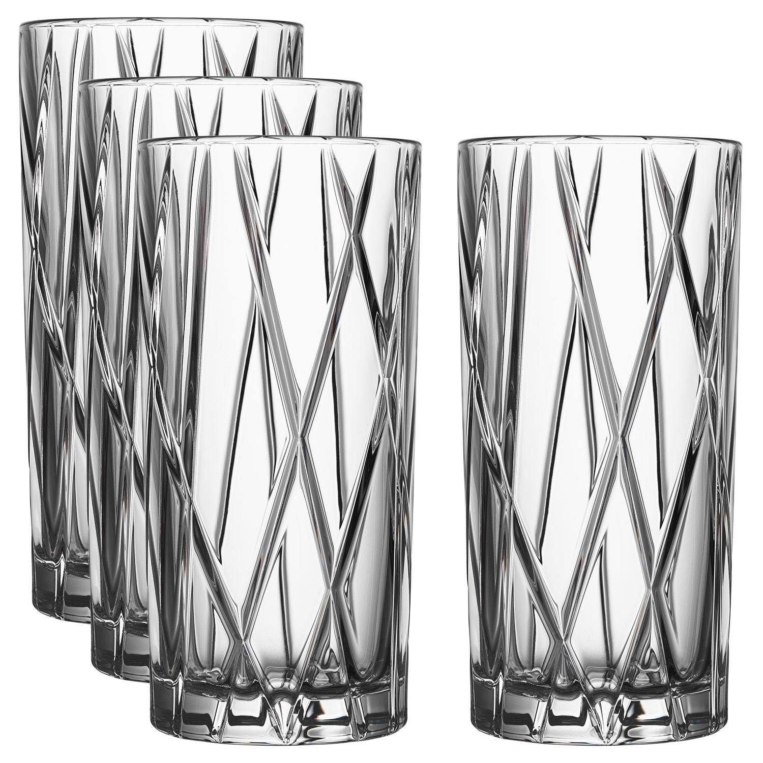 Whiskyglas City Highball Glas 37 cl 4 Stk. klar Kristallglas