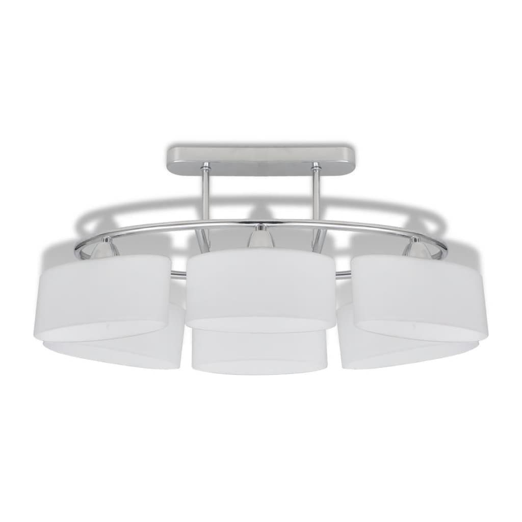 vidaXL Deckenleuchten Deckenlampe mit Glasschirmen E14 ellipsenförmigen 4 Stk