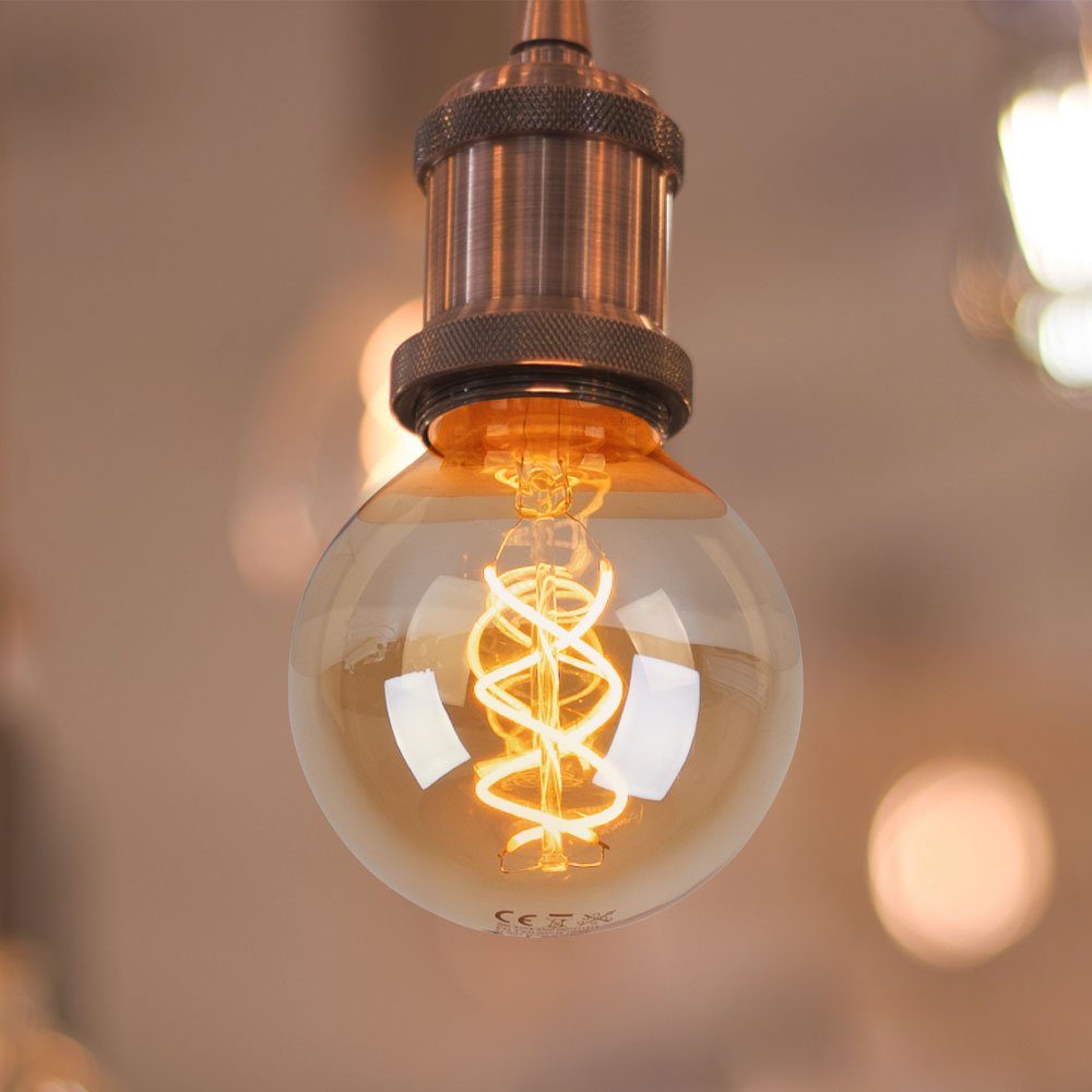 4,8 E27 Watt amber Glühbirne V-TAC LED LED-Leuchtmittel, warmweiß Leuchtmittel Vintage Glas