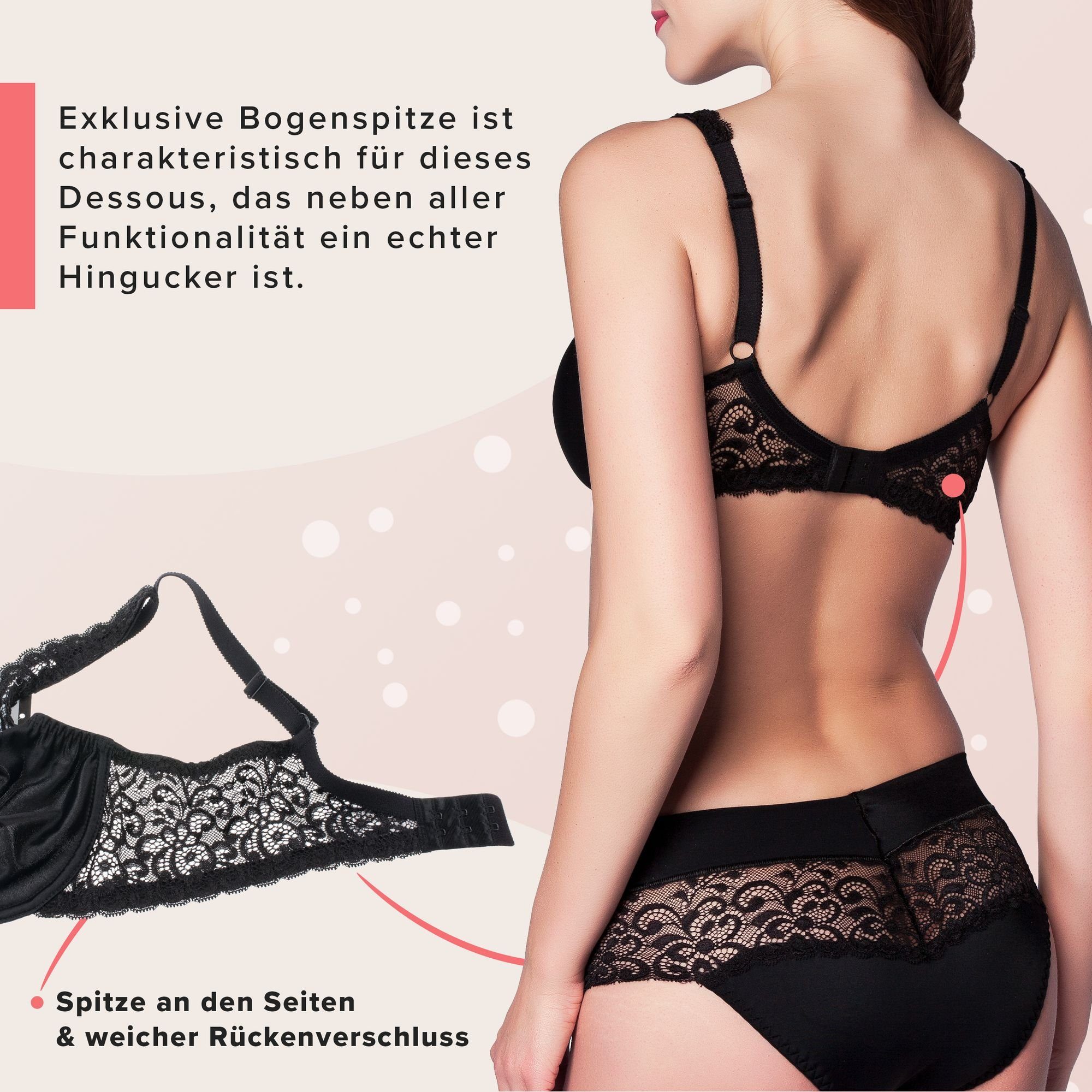Miss Perfect Minimizer-BH 5557 mit Bügel und exklusiver Bogenspitze in Größe B-D 75-110, E 75-105