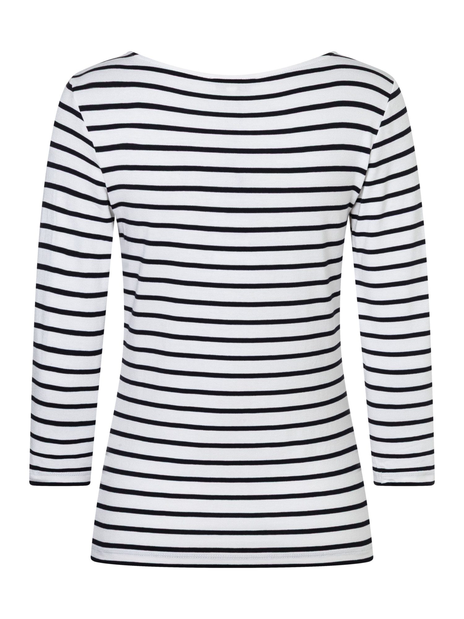 MORE&MORE 3/4-Arm-Shirt softes Basic-Streifenshirt, 3/4 Arm