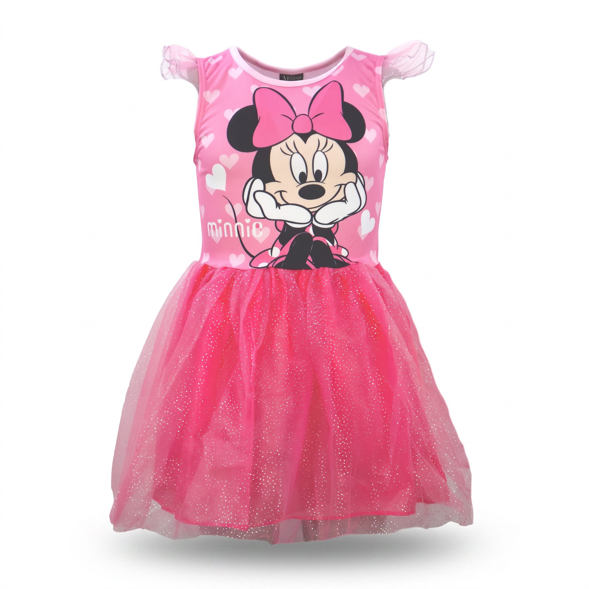 Disney Tüllkleid Disney Minnie Maus Kinder Mädchen Sommerkleid Kleid Gr. 104 bis 134