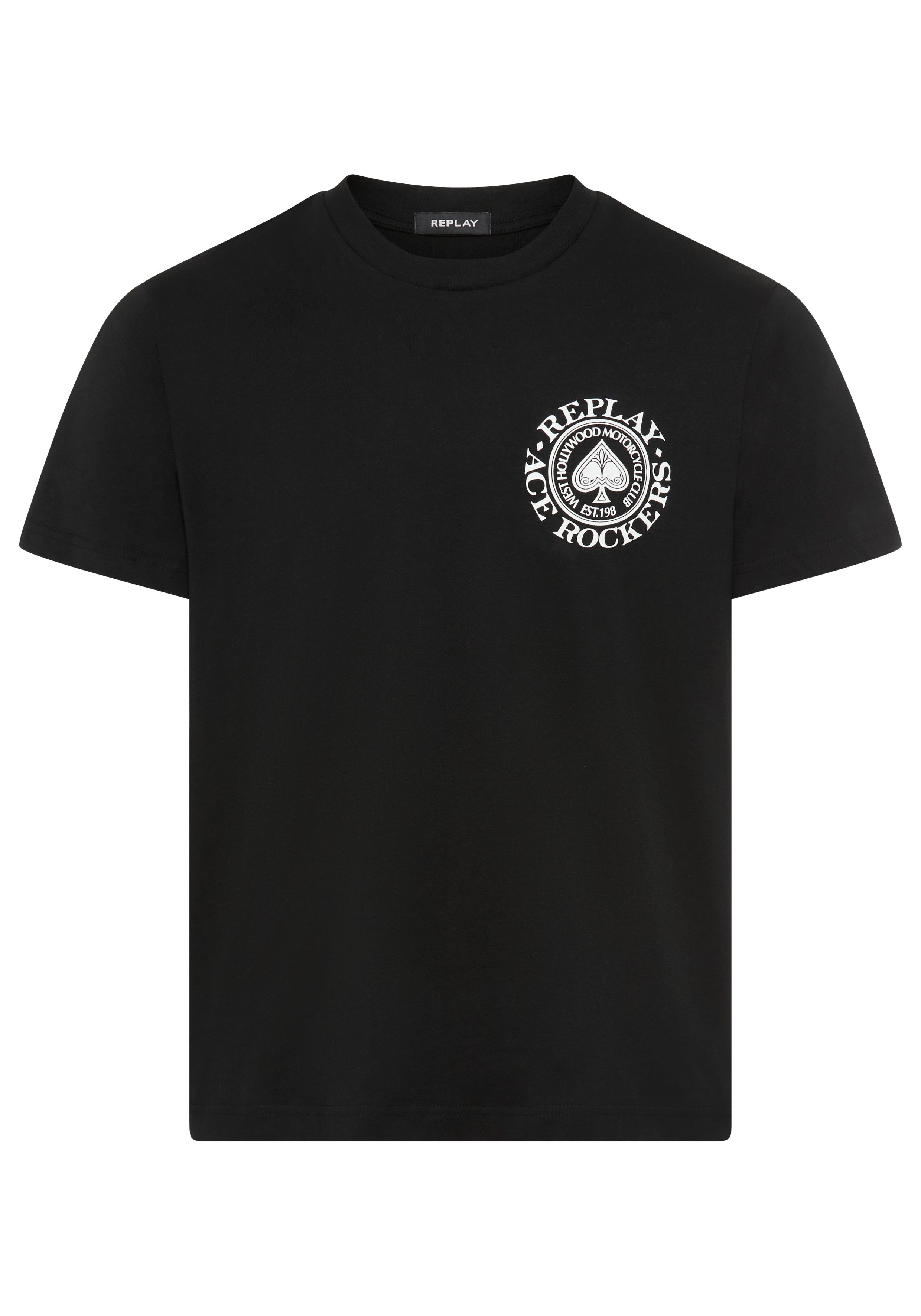 Replay T-Shirt Kontrastfarbener Replay- Druck