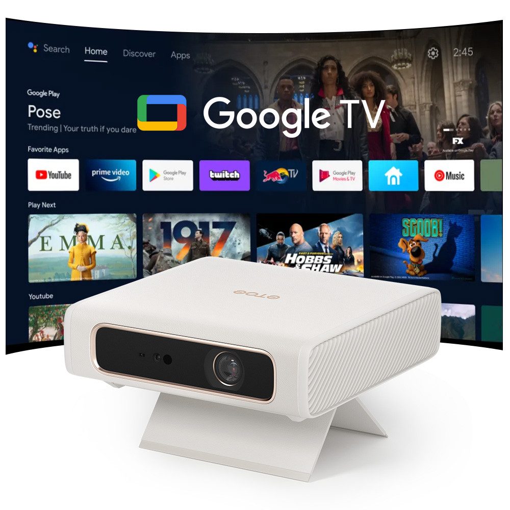 ETOE Dolphin 2 Beamer (1300:1, RGB-Laser, 1080p FHD, Google TV, 800 ANSI-Lumen)