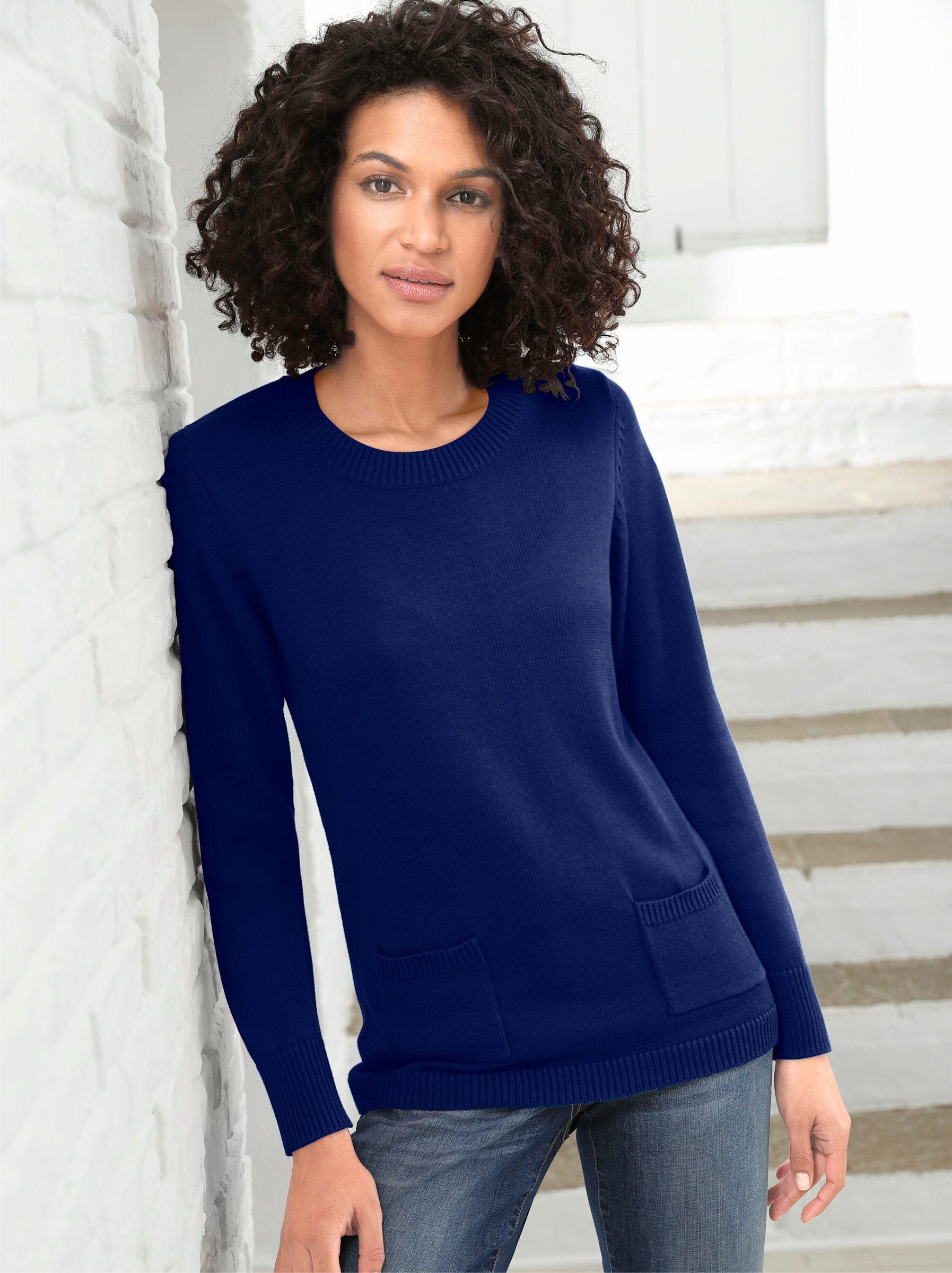 Strickpullover Rundhalspullover