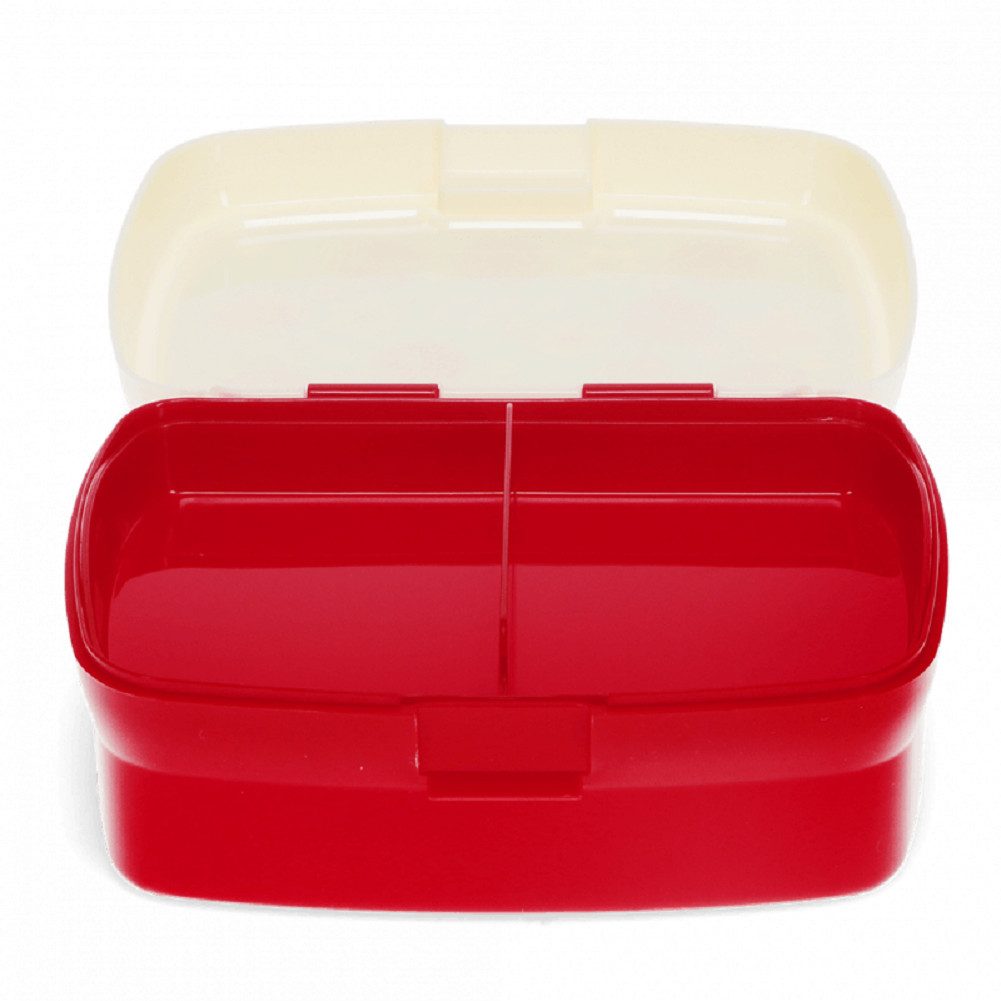 Rex London Lunchbox mit herausnehmbaren Fach Ladybird, Kunststoff, BPA-frei, (mit Clipverschluss, 2-tlg., ca. 17 x 13 x 7,5 cm), Marienkäfer-Motiv, Snack Obst Behälter Dose Box